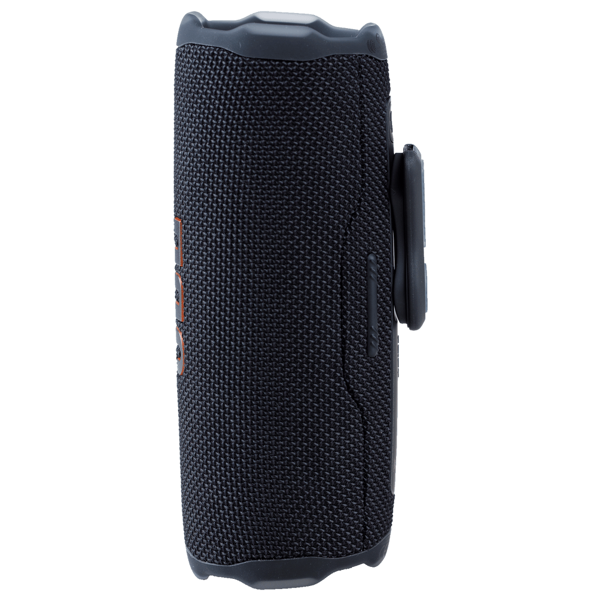 Side view of black JBL Flip 7 speaker with magnetic mount