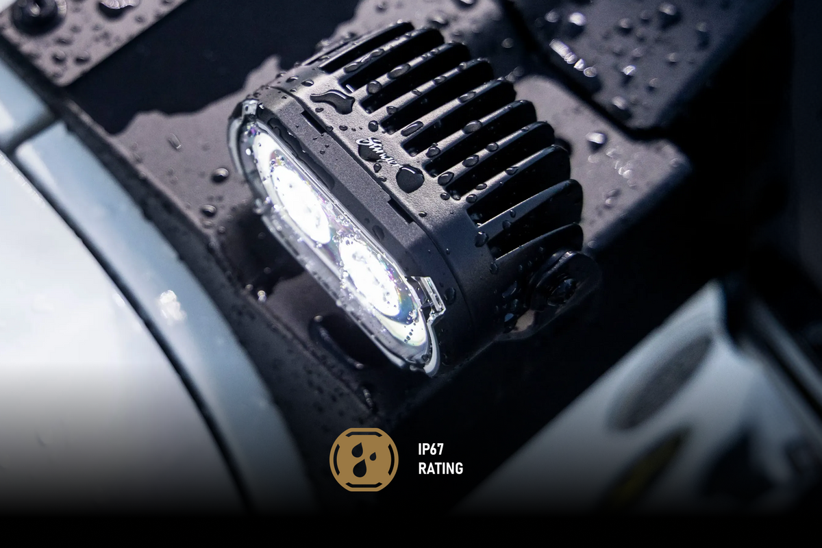 Stedi LED light pod with IP67 water resistance rating