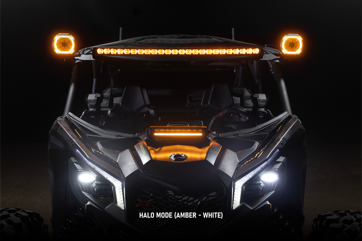 HEXCORE Universal 2x4" LED Pod Lights, Driving Beam Amber & White (Pair) | STL2X4PDL