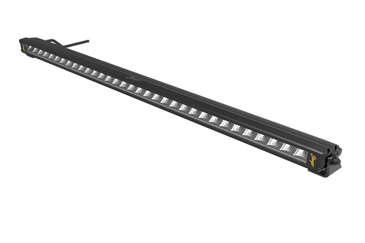 Stinger black LED light bar with multiple reflectors