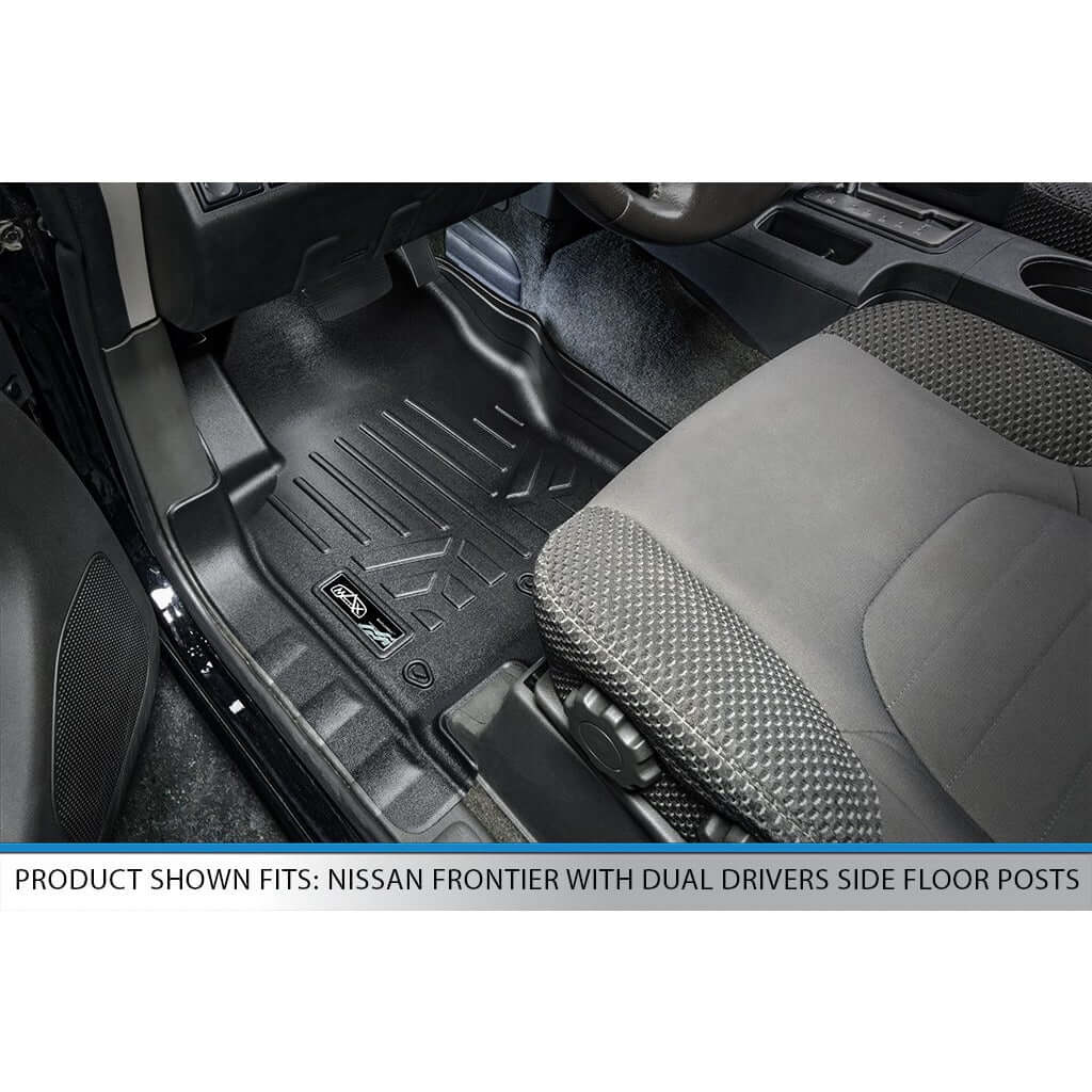 SmartCoverage™ Floor Liners For 2008-2021 Nissan Frontier with Dual Drivers Side Floor Posts