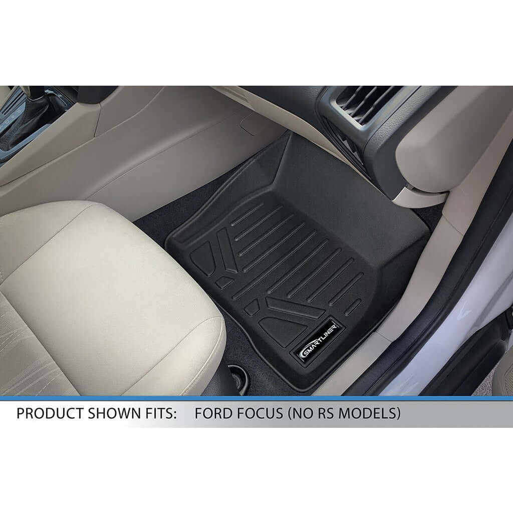 SMARTLINER Custom Fit Floor Liners For 2012-2018 Ford Focus ST Model (No SR Models)