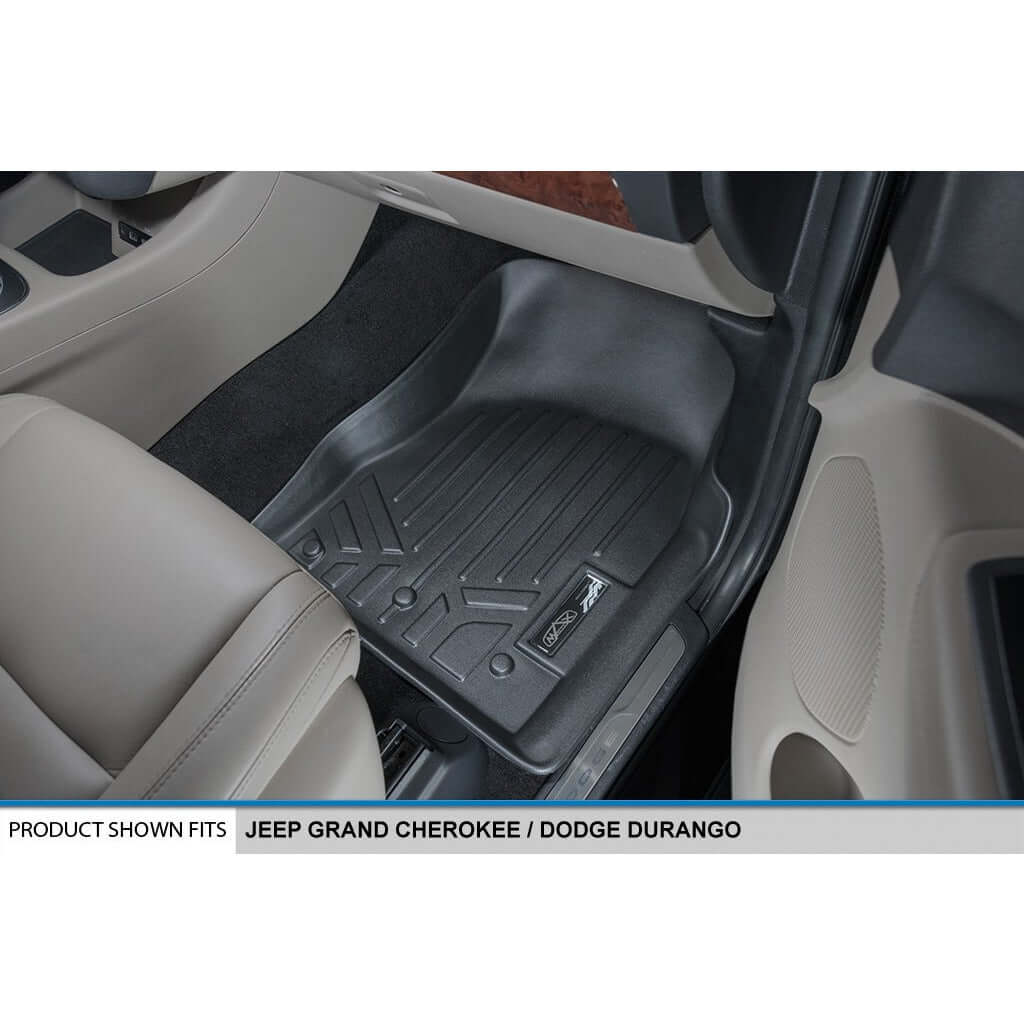 Smart Trim™ Floor Liners For 2013-16 Durango with 1st Row Dual Floor Hooks & 2nd Row Bench Seat
