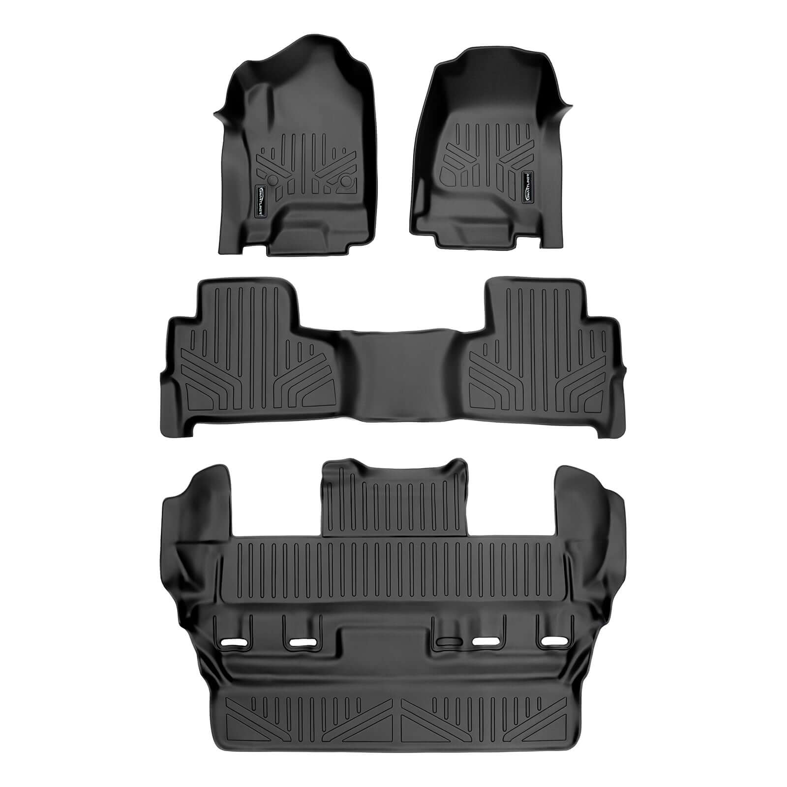 Smart Trim™ Floor Liners For 2015-2020 Chevrolet Tahoe / GMC Yukon (2nd Row Bucket)