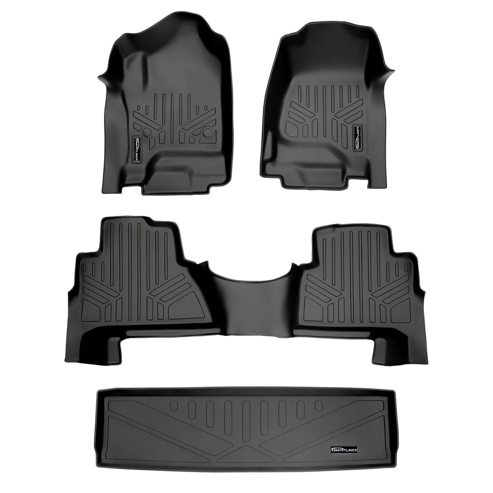 Smart Trim™ Floor Liners For 2015-2020 Cadillac Escalade with Second Row Bucket Seats