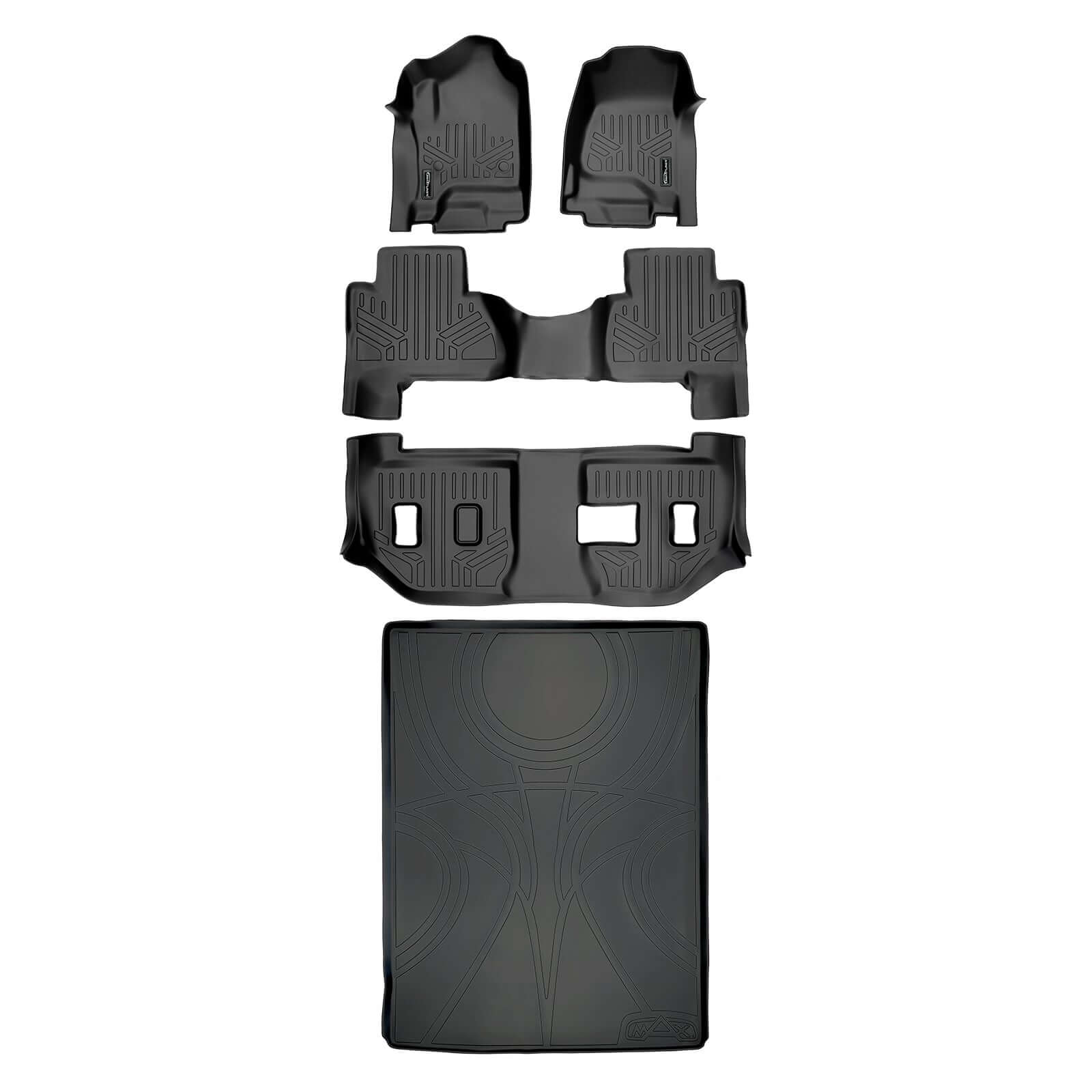 SMARTLINER Floor Liners for 2015-2020 Cadillac Escalade ESV (2nd Row Bench)