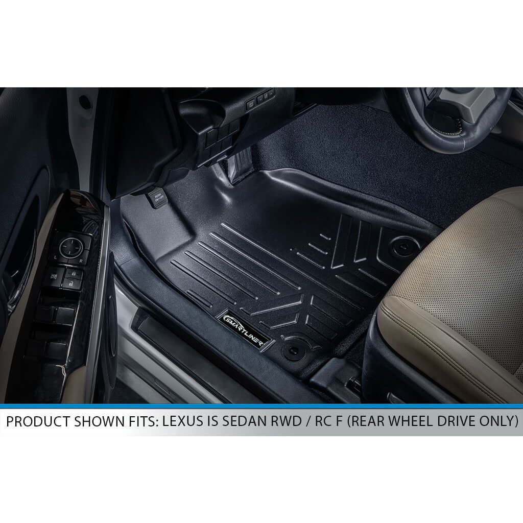 SMARTLINER Floor Liners for 2014-2024 Lexus IS (Sedan Rear Wheel Drive Only)