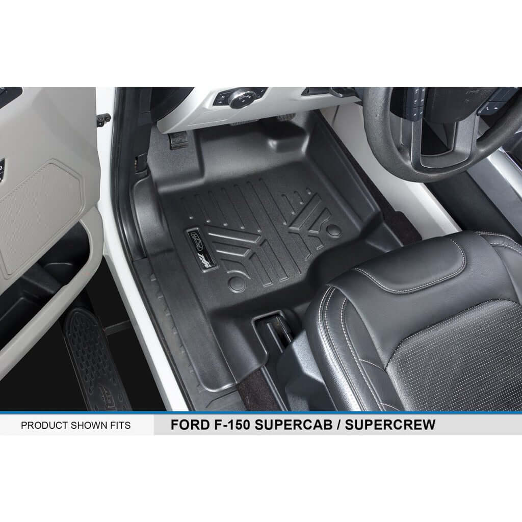 SMARTLINER Floor Liners for 2021-2025 Ford F-150 Hybrid SuperCrew Cab (1st Row Bucket)
