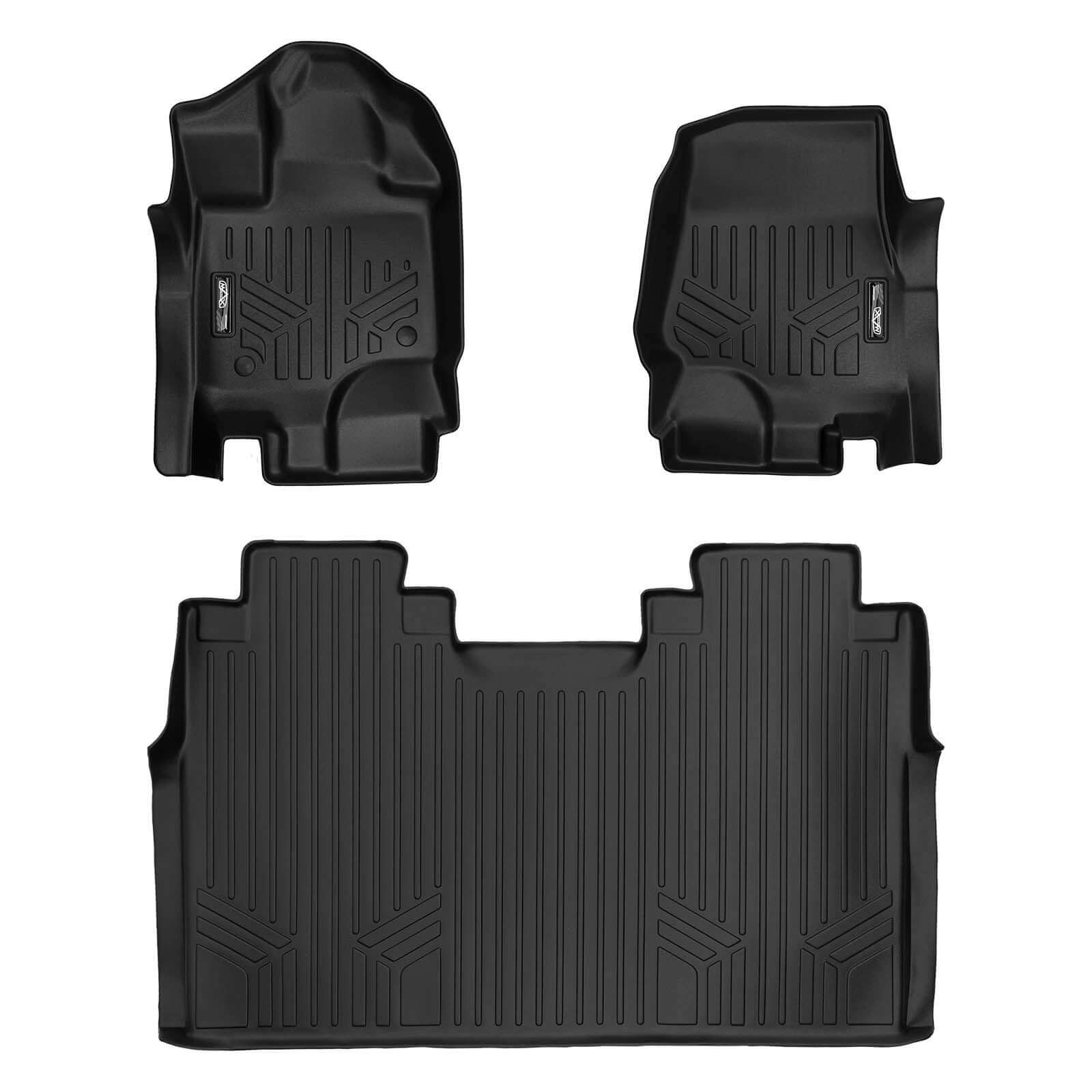 SMARTLINER Floor Liners for 2022-2025 Ford F-150 Lightning 2nd Row Bench seat without under seat fold-flat storage
