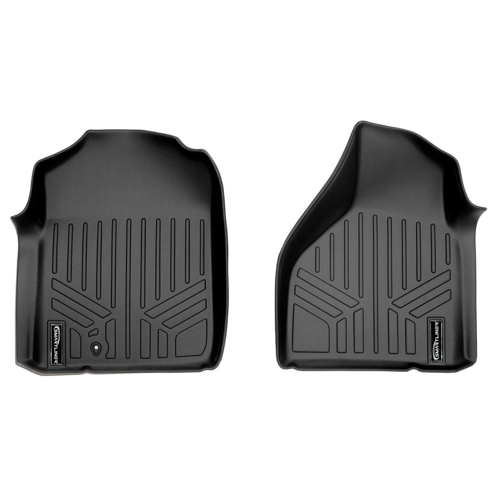 SMARTLINER Floor Liners for 2002-2008 Dodge Ram 1500 Quad Cab / 2003-2009 Ram 2500/3500 Quad Cab Bench seat With OTH Coverage