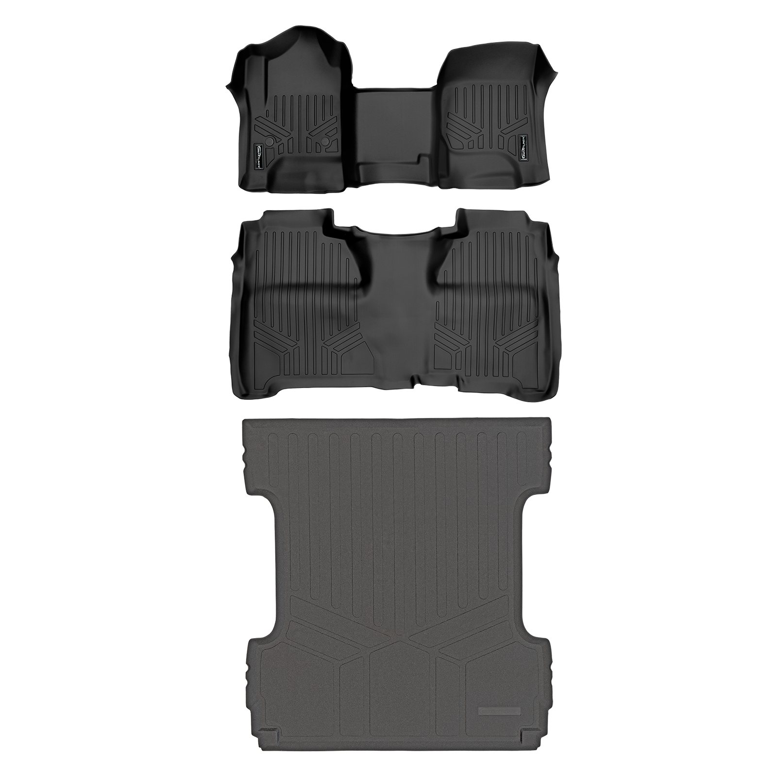 SMARTLINER Floor Liners for Crew Cab 2014-2018 Silverado/Sierra 1500 - 2015-2021 2500/3500 HD