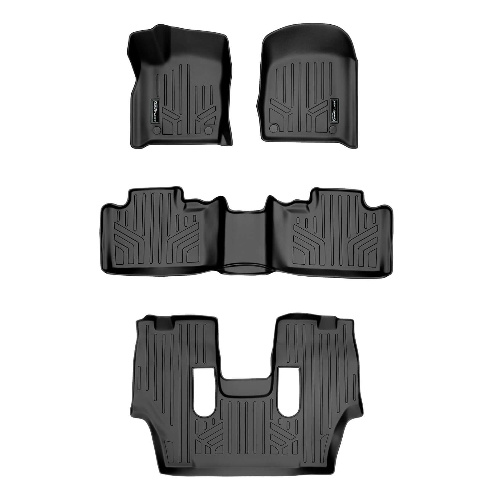 Smart Trim™ Floor Liners For 2016-2025 Dodge Durango ((2nd Row Bucket))