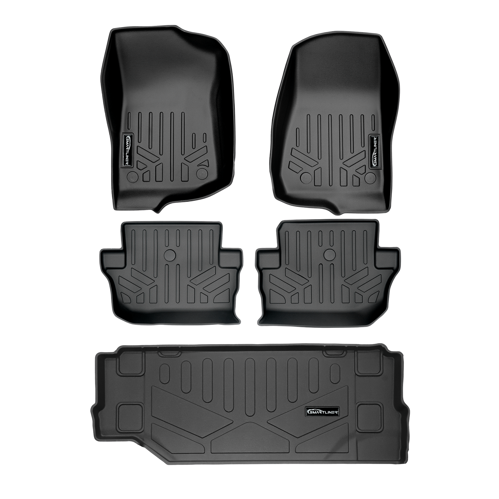 SMARTLINER Floor Liners for 2018-2025 Jeep Wrangler 2-Door (JL New Body Style - not JK)