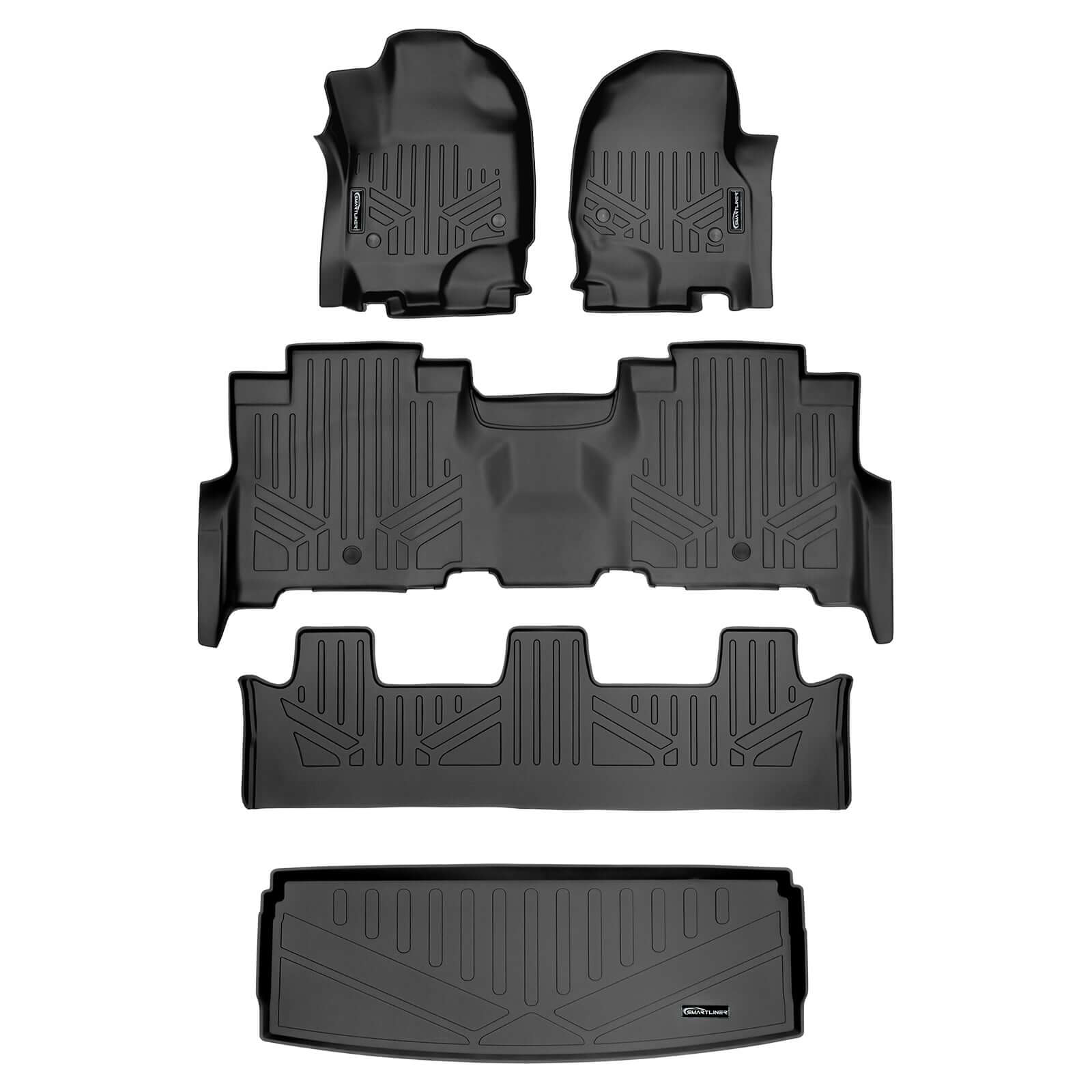 SMARTLINER Floor Liners for 2018-2024 Ford Expedition/Lincoln Navigator 2nd Row Bench Seat (no Max or L)