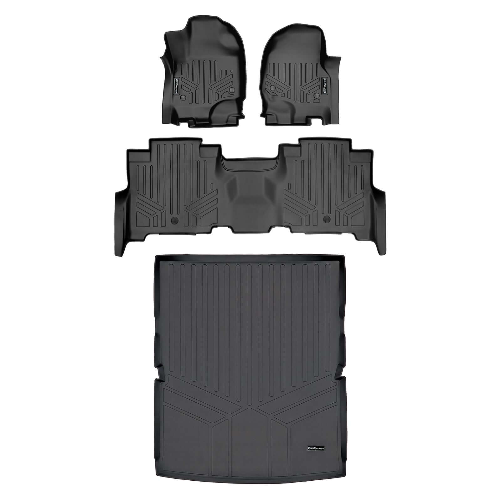 SMARTLINER Floor Liners for 2018-2024 Ford Expedition Max/Lincoln Navigator L ((2nd Row Bench))