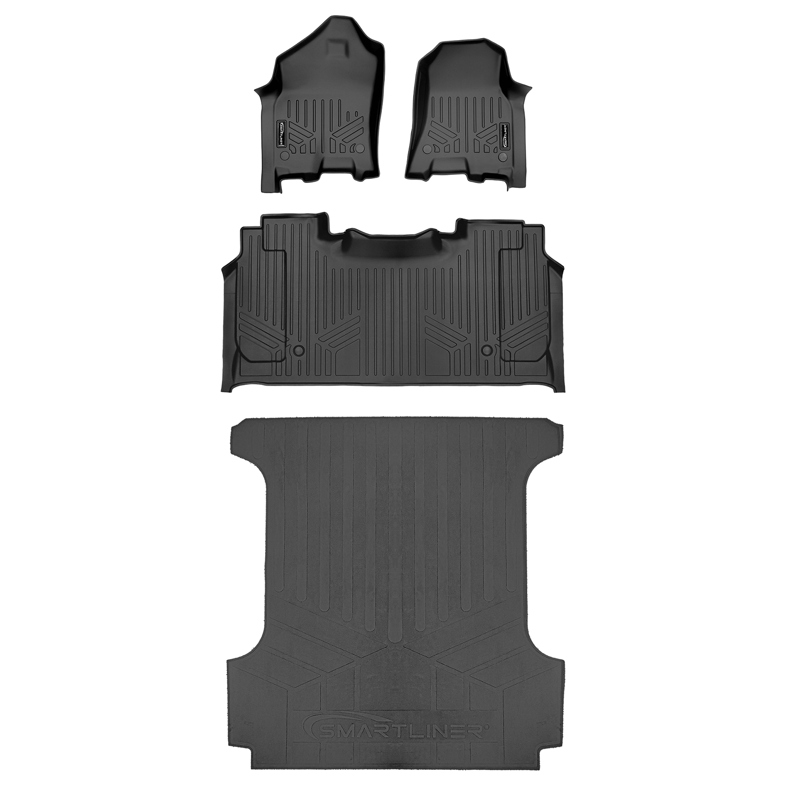SmartCoverage™ Floor Liners For 2019-2024 Ram 1500 Quad Cab with Front Row Bench Seat Only (No Optional Underseat Storage)