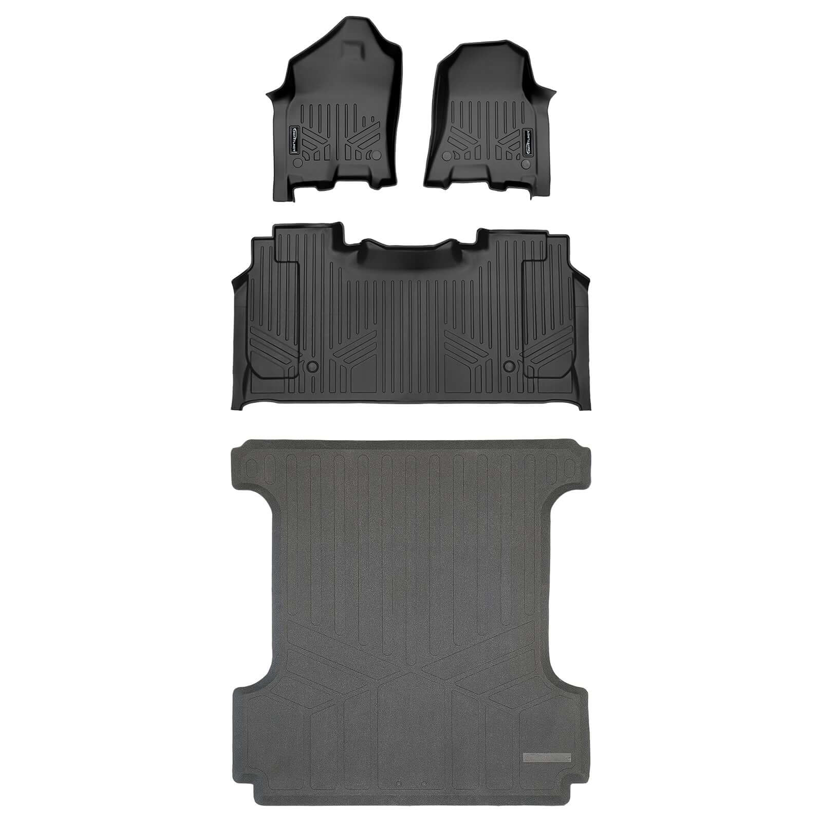SmartCoverage™ Floor Liners For 2019-2024 Ram 1500 Quad Cab with Front Row Bench Seat Only (No Optional Underseat Storage)