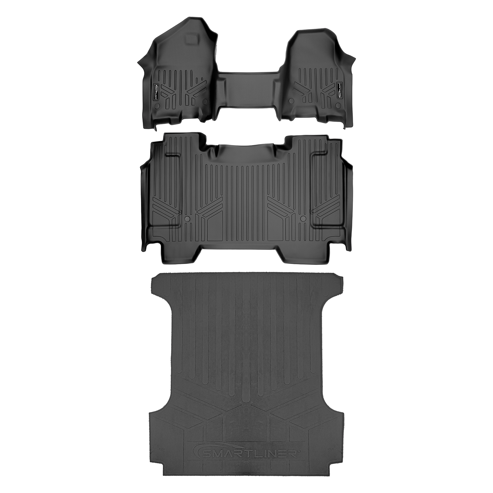 SmartCoverage™ Floor Liners For 2019-2024 Ram 1500 Crew Cab with First Row Bench Seat