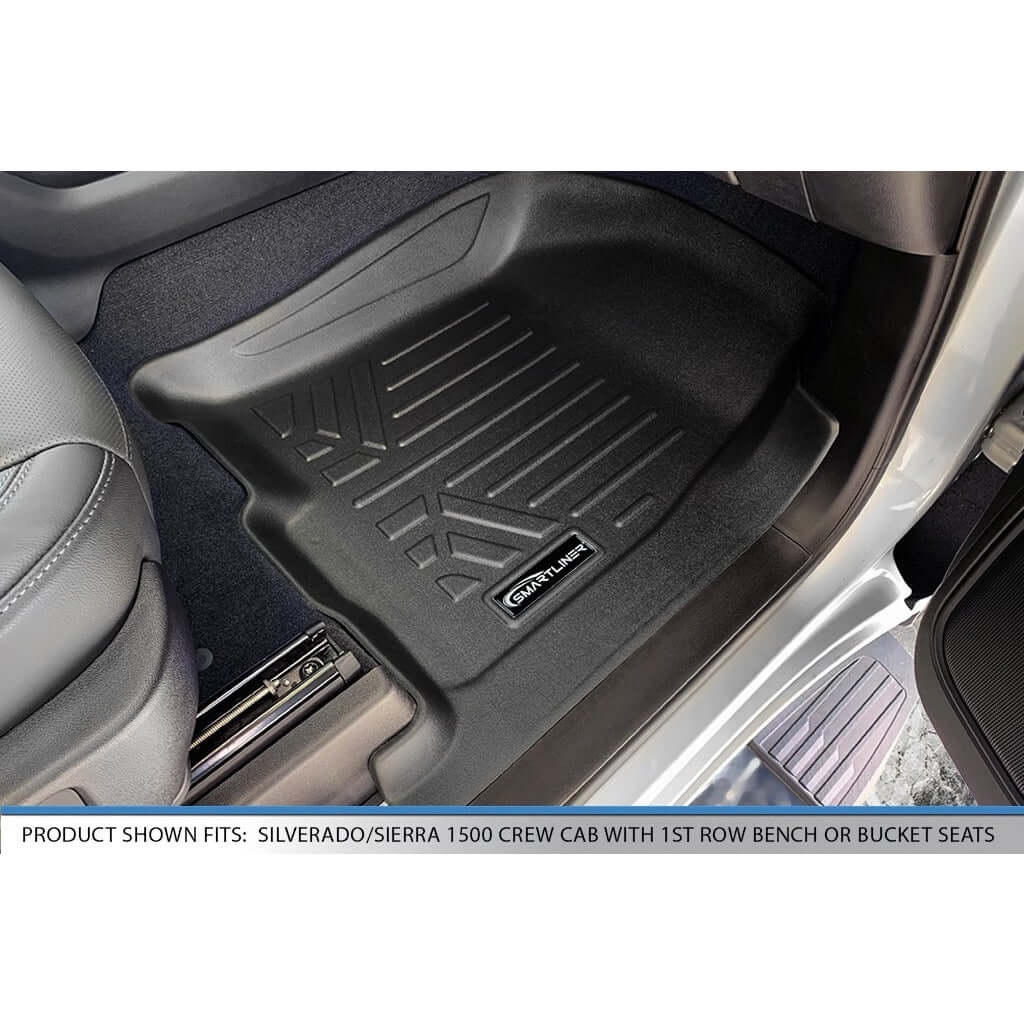 SMARTLINER Floor Liners for 2020-2026 2500/3500 Silverado/Sierra Crew Cab 2019-2021 Crew Cab (BNOC)