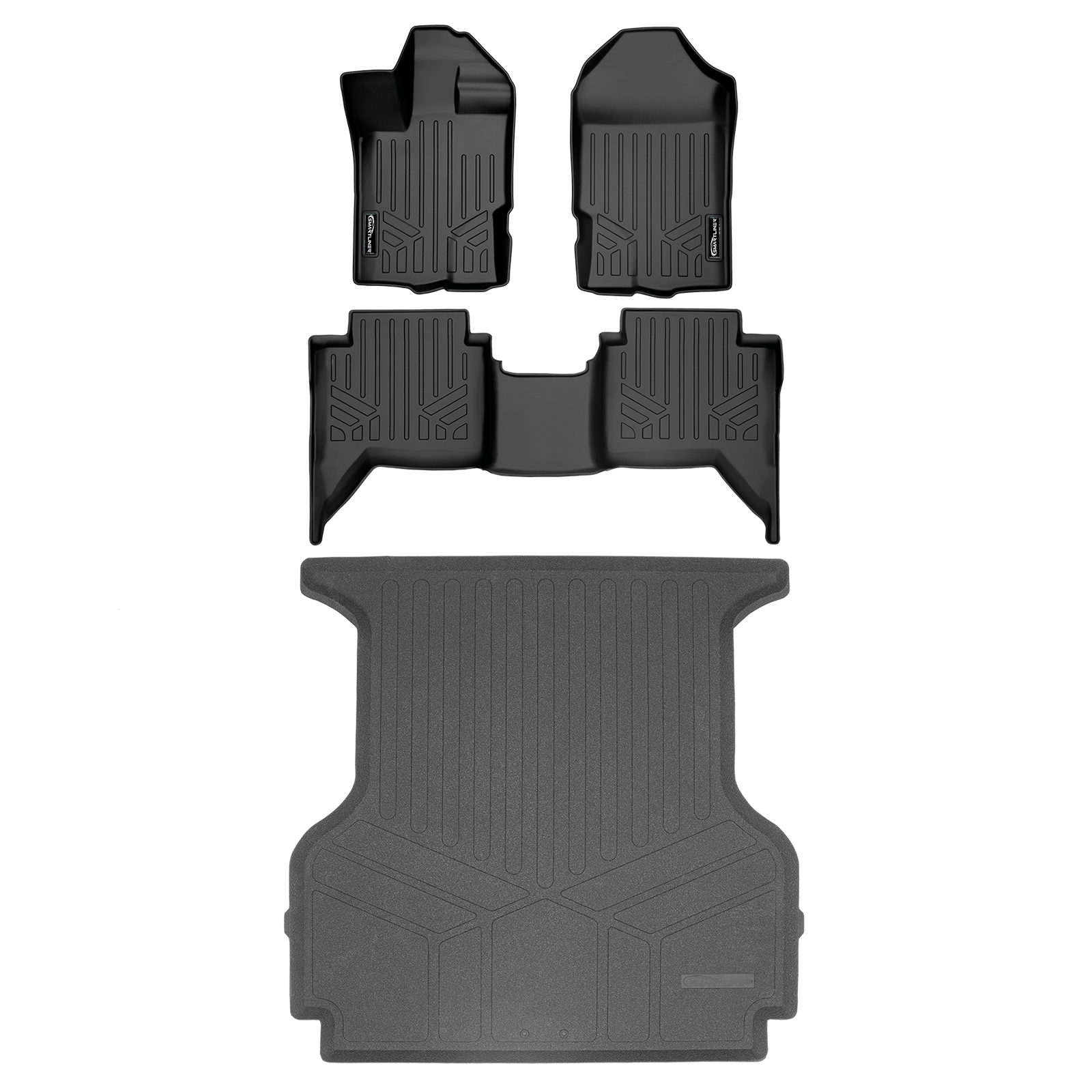 SmartCoverage™ Floor Liners For 2019-2023 Ford Ranger SuperCrew Cab (Vinyl)