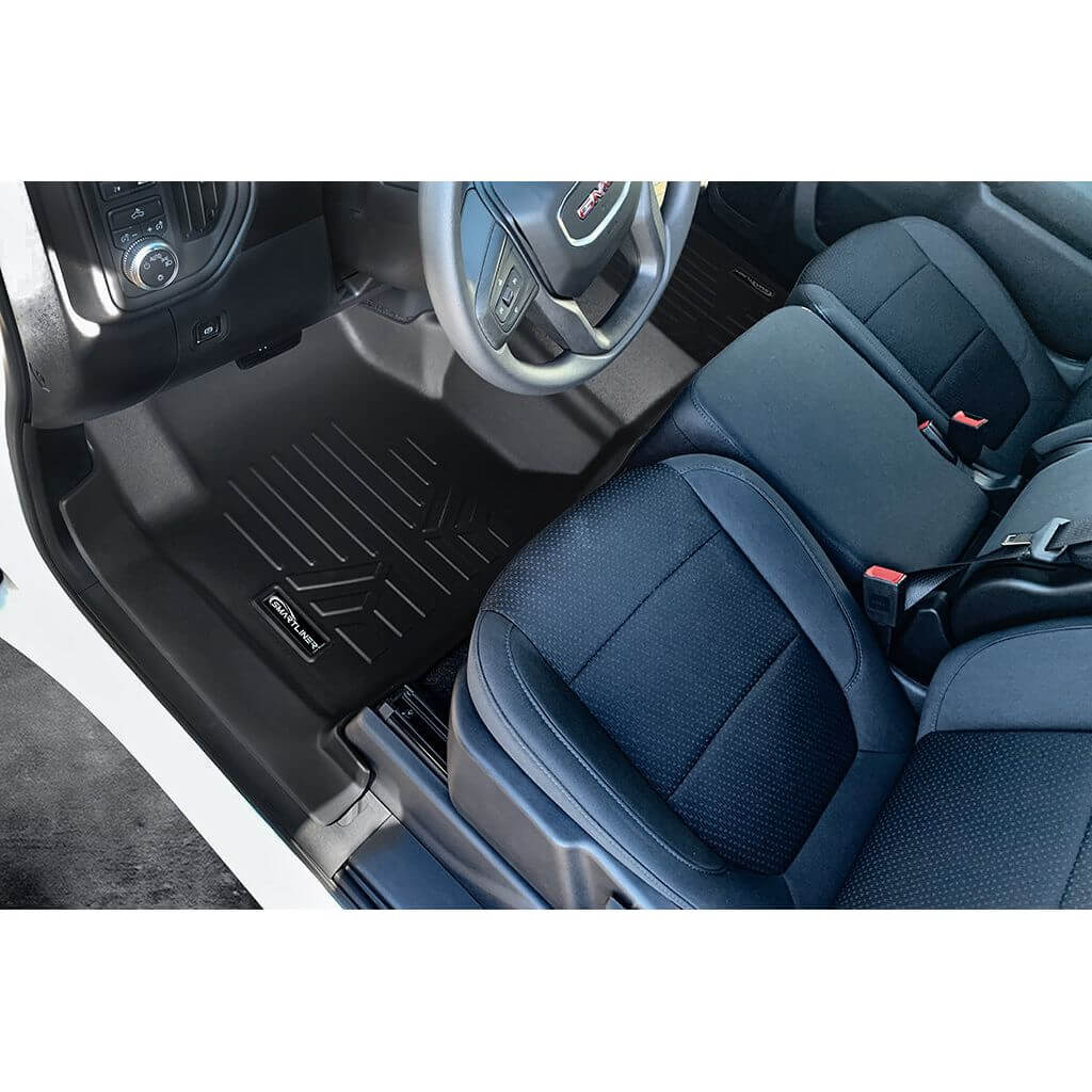 SMARTLINER Custom Fit Floor Liners For 2019-2026 GMC Sierra 1500 Regular Cab (With 1st Row Hump Coverage)