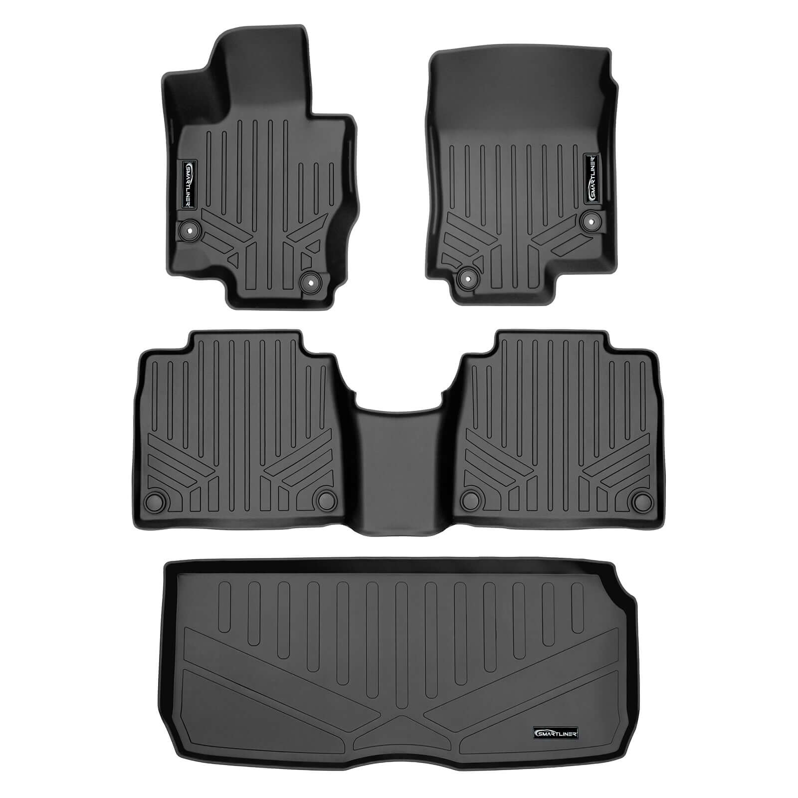 SMARTLINER Floor Liners for 2020-2024 Mercedes-Benz GLS-Class 7 Passenger (2nd Row Bench)