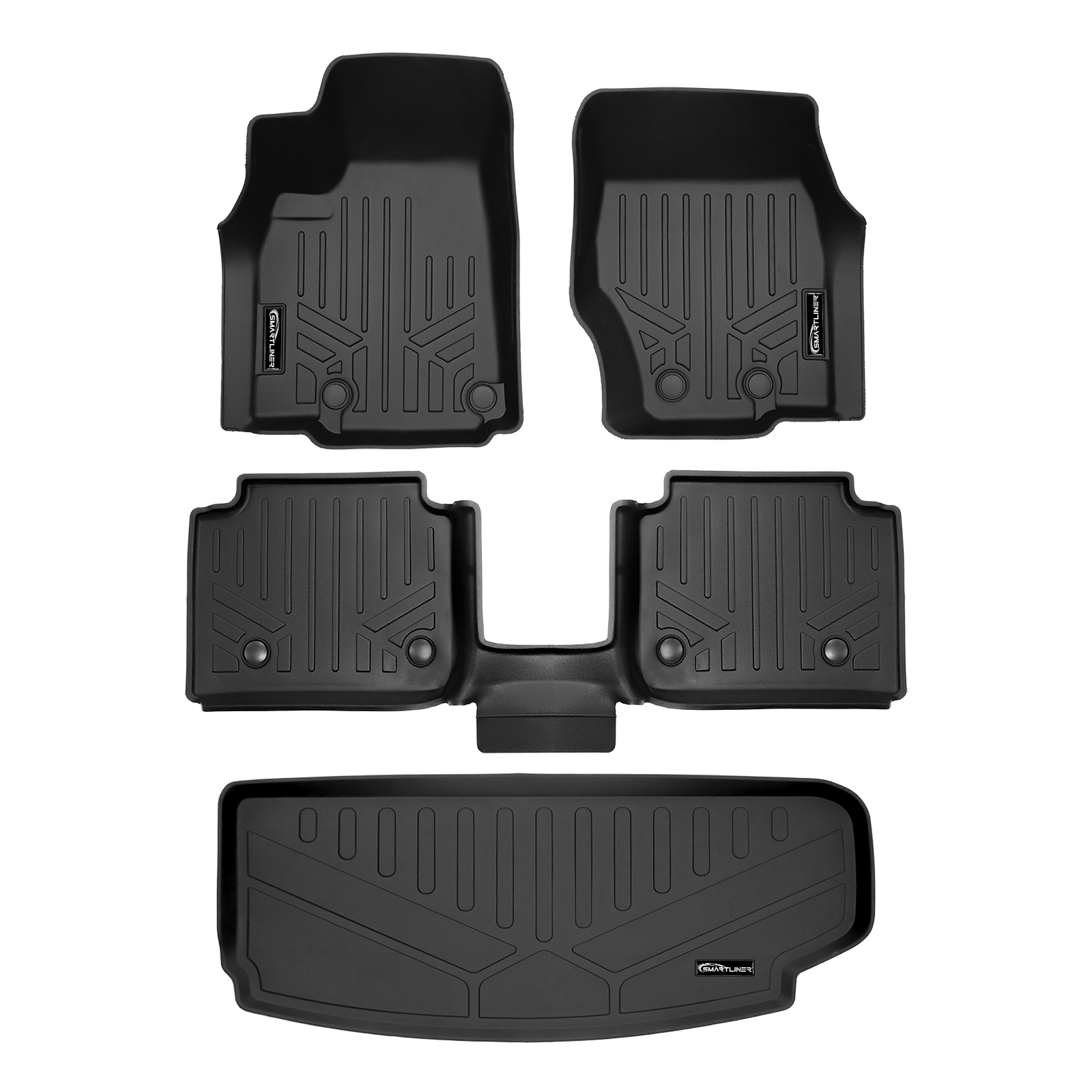 SMARTLINER Floor Liners for 2021-2026 Jeep Grand Cherokee L (2nd Row Bucket) With Center Console
