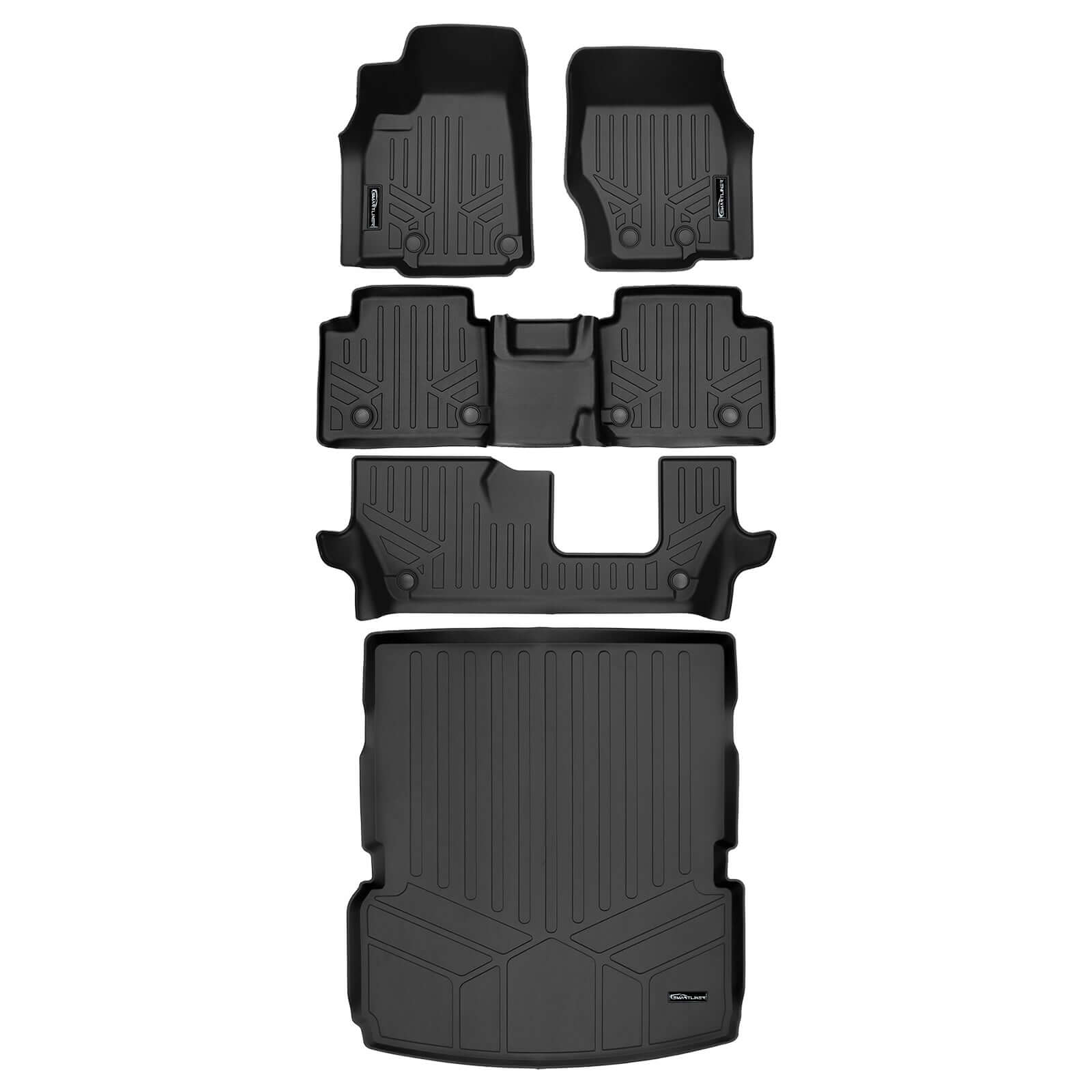 SMARTLINER Floor Liners for 2021-2026 Jeep Grand Cherokee L w/ 2nd Row Bench Seat