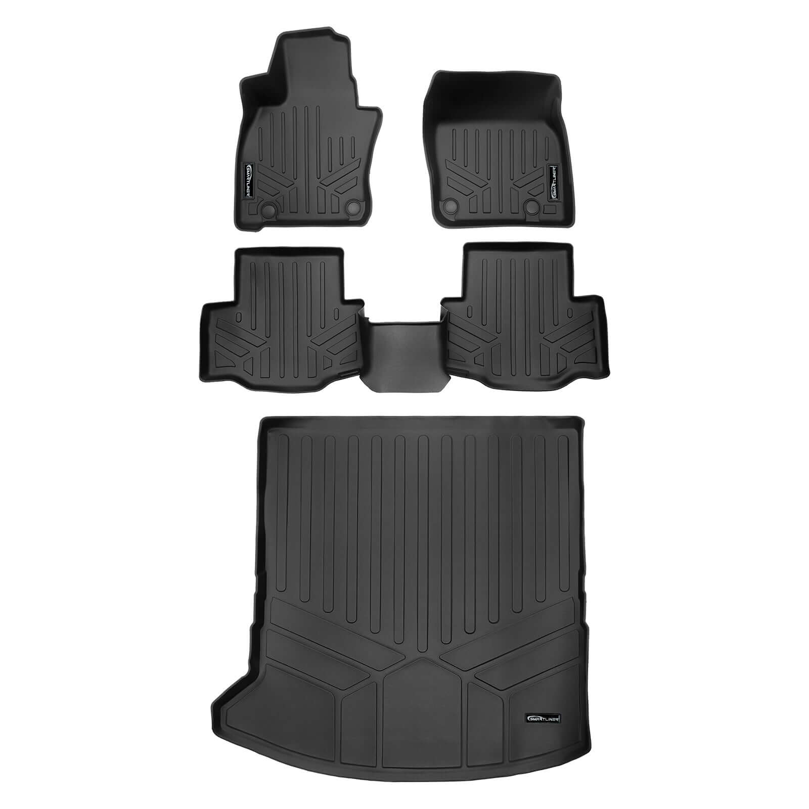 SMARTLINER Floor Liners for 2024-2026 Mazda CX-90 (Only Fits 2nd Row Bucket Seats With Center Console)