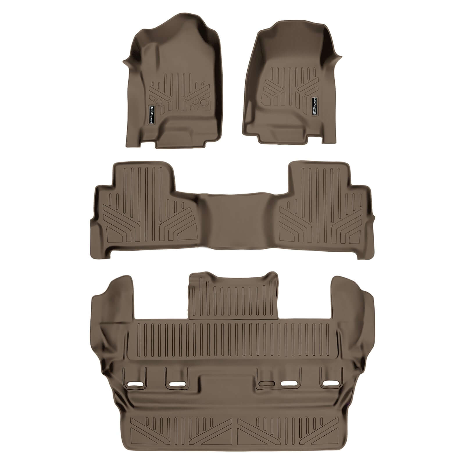 Smart Trim™ Floor Liners For 2015-2020 Chevrolet Tahoe / GMC Yukon (2nd Row Bucket)