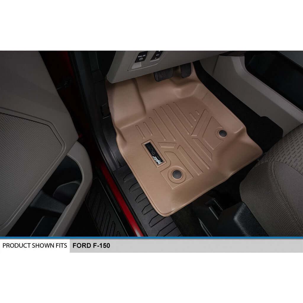 SMARTLINER Floor Liners for 2021-2025 Ford F-150 Hybrid SuperCrew Cab (1st Row Bucket)