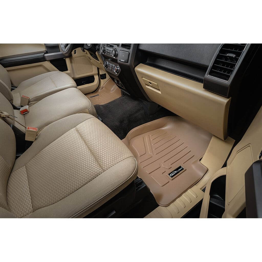 SmartCoverage™ Floor Liners For 2022-2025 Ford F-150 Lightning (1st Row Bucket) & OEM 2nd Row Under Seat Storage