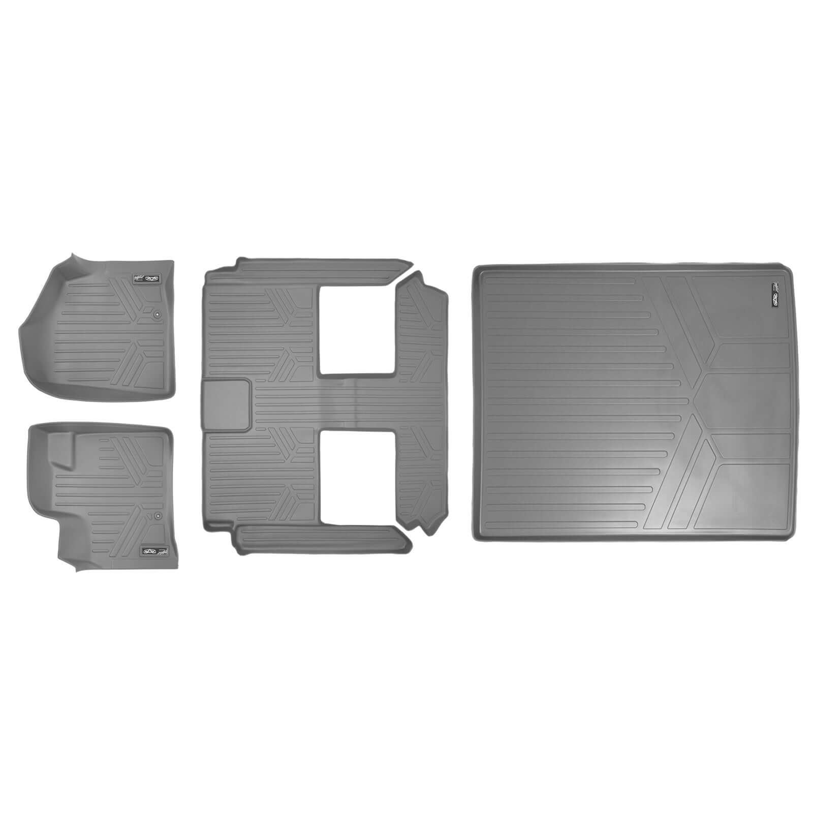 Smart Trim™ Floor Liners For 2013-2020 Dodge Grand Caravan (2nd Row Bucket) (1st Row Console)