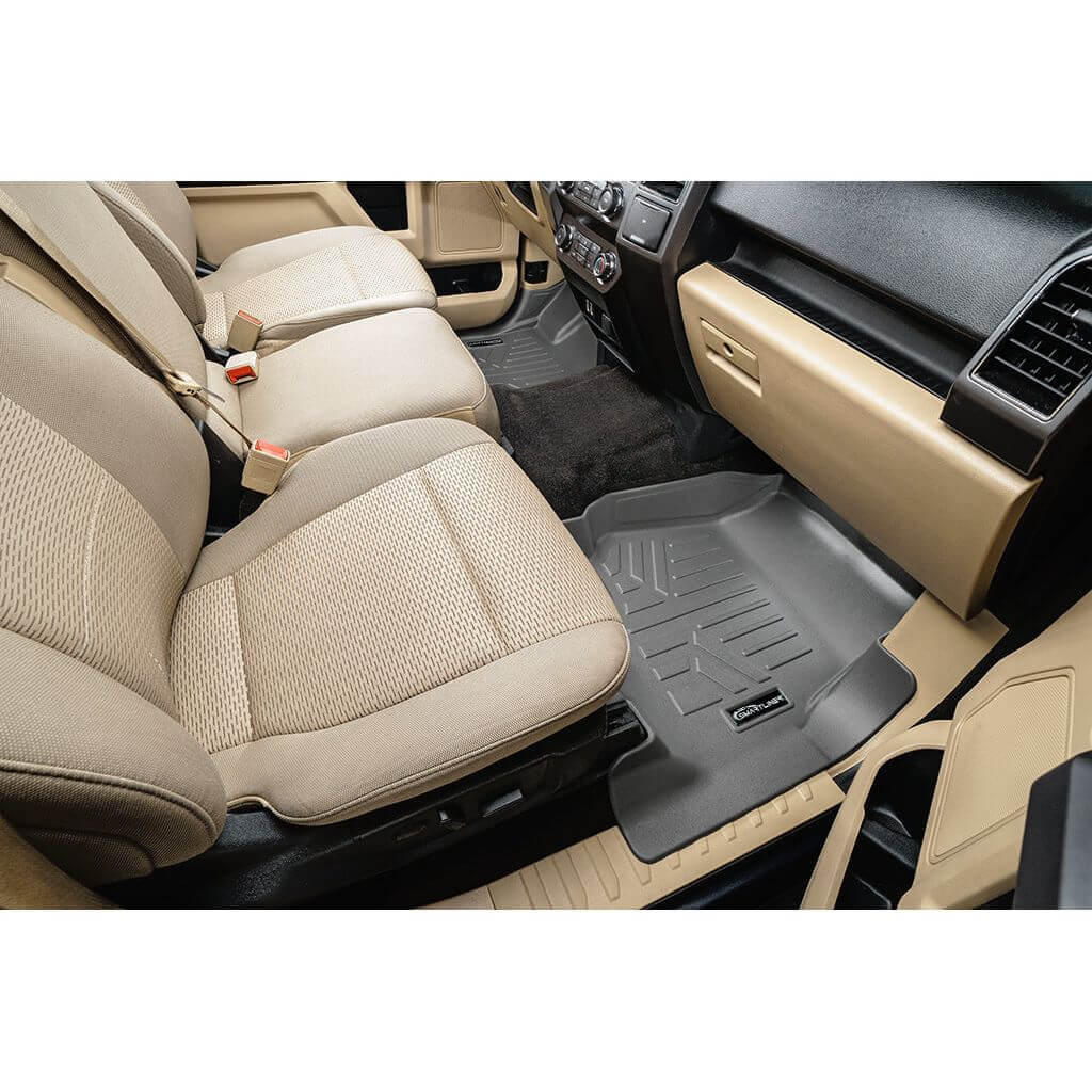 SMARTLINER Custom Fit Floor Liners For 2015-2026 Ford F-150 SuperCab with 1st Row Bucket Seats Carpeted Flooring