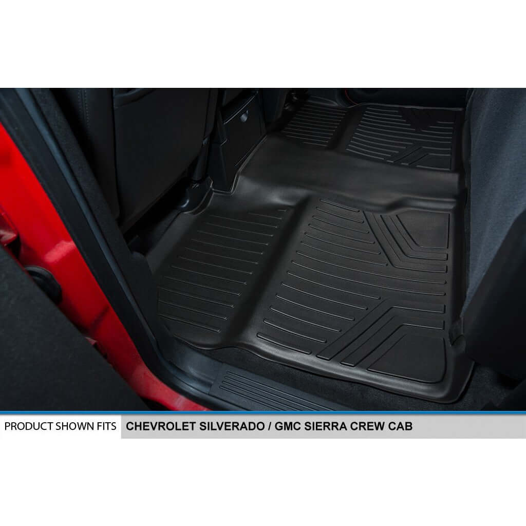 Smart Trim™ Floor Liners For 2007-2013 Silverado/Sierra 1500 Crew Cab - 2007-2014 2500/3500 HD Crew Cab