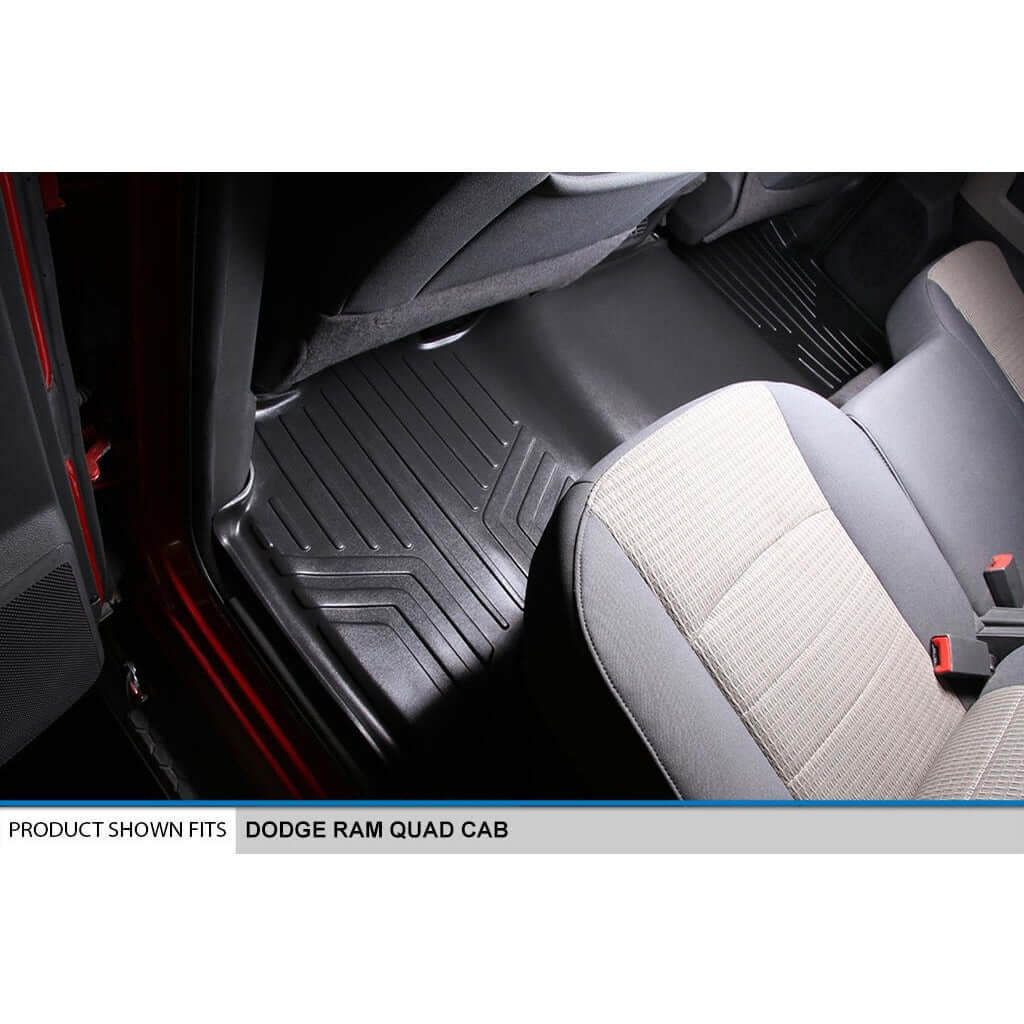 SMARTLINER Floor Liners for 2009-2012 Dodge Ram 1500 Quad Cab (2 Smaller Rear Doors)