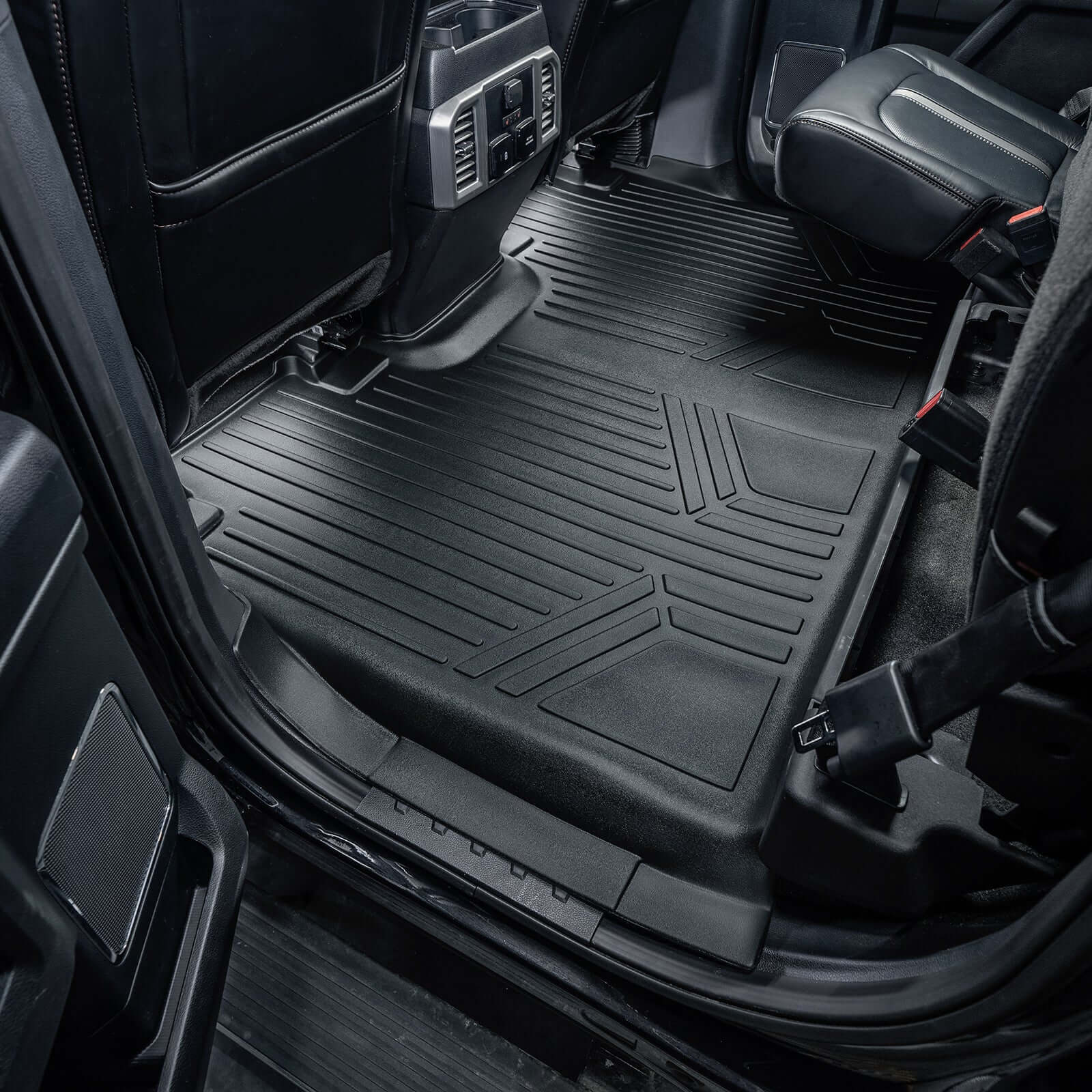 SMARTLINER Floor Liners for 2022-2025 Ford F-150 Lightning Only fits with 2nd Row Bucket seats without under seat fold-flat storage