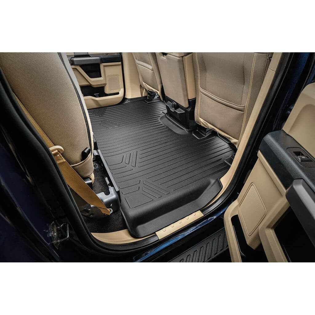 SmartCoverage™ Floor Liners For 2015-2025 Ford F-150 SuperCrew Cab (1st Row Bench) No 2nd Row Underseat Storage (Vinyl)