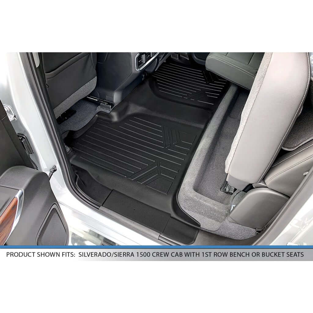 SMARTLINER Custom Fit Floor Liners For 2020-2026 Silverado/Sierra 2500/3500 Crew Cab with 1st Row Bench Seat