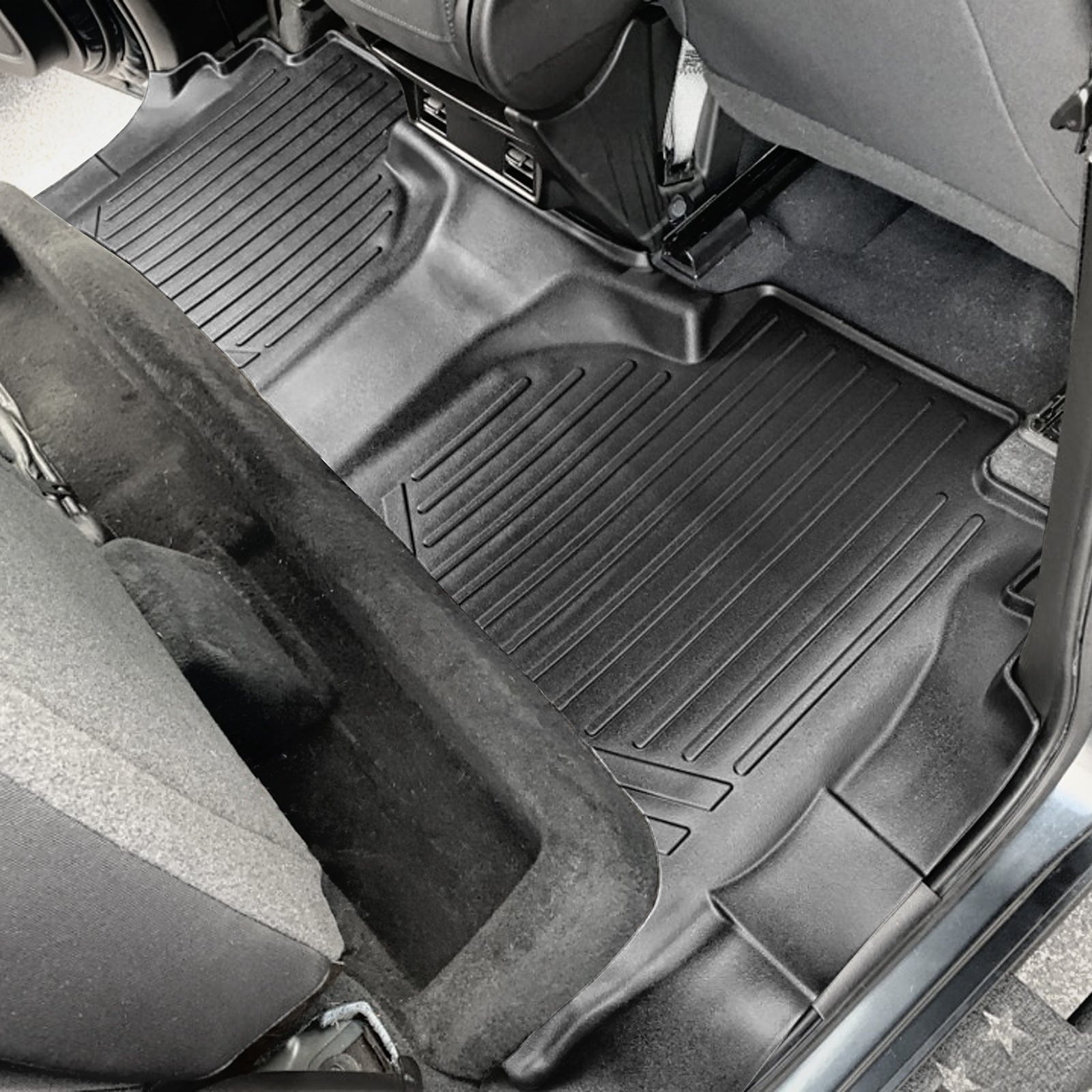 SMARTLINER Custom Fit Floor Liners For 2019-2026 GMC Sierra 1500 Double Cab with Carpet Flooring and 1st Row Bench Seat and OTH Coverage (with 2nd Row Under Seat Storage)