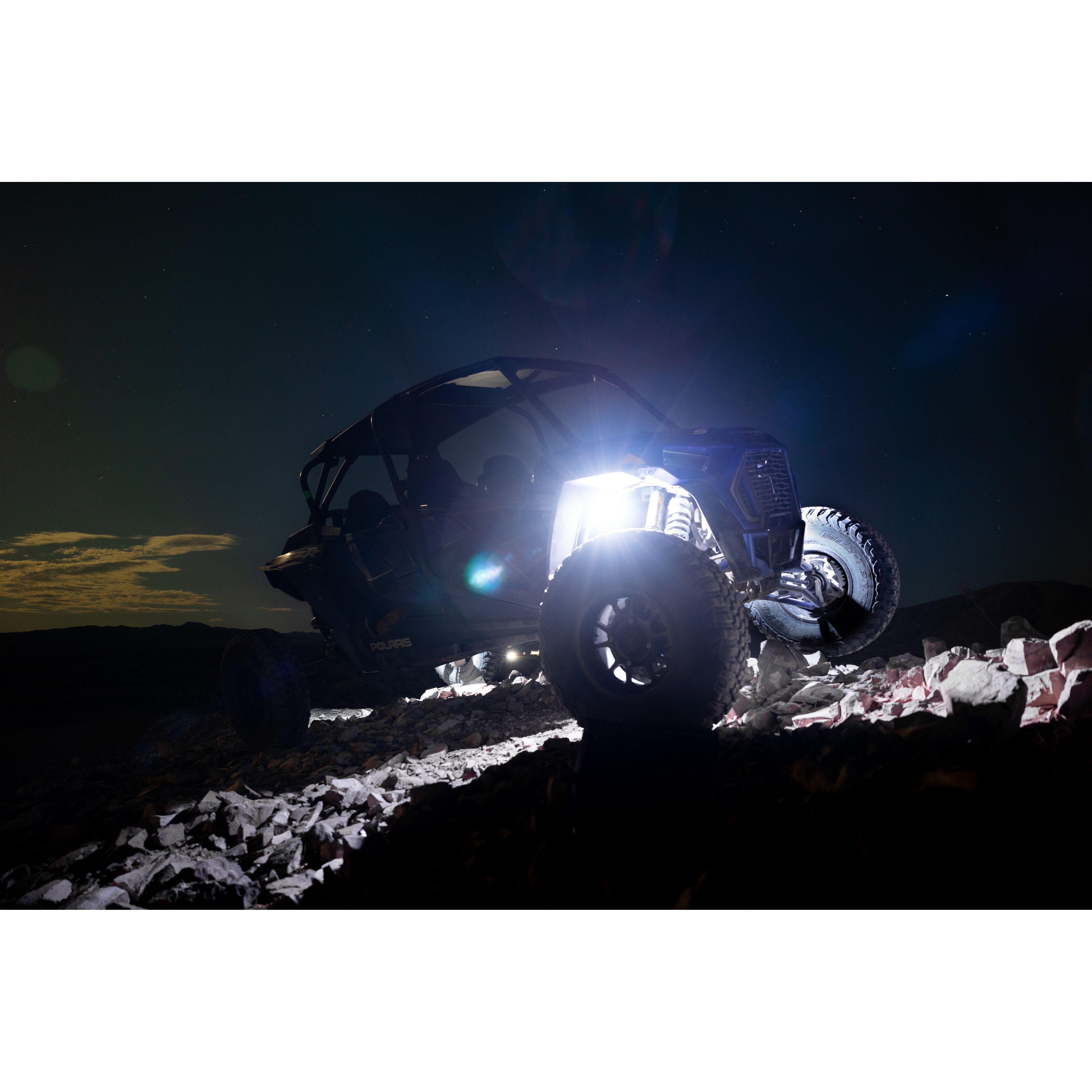 K2 210° Wide-Angle RGB Rock Lights – Bluetooth Control, 300+ Colors