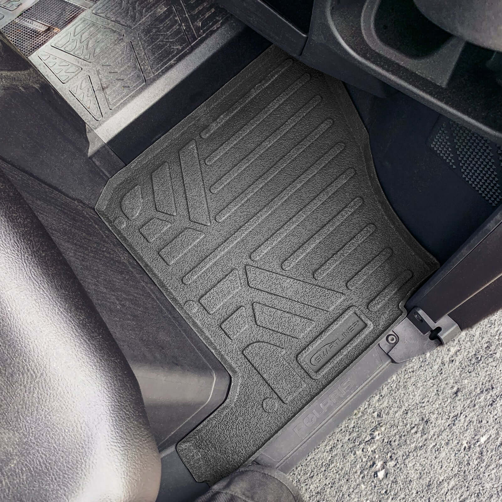 SMARTLINER Rugged Rubber Floor Liners For 2018-2026 Polaris Ranger 1000 (6 Seater)