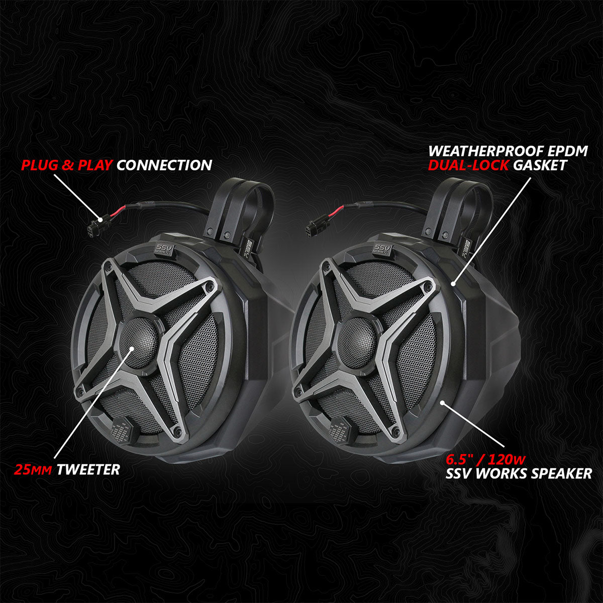 2024-2026 Can-Am® Maverick R, Phase-4 A-Spec 800watt 5-Speaker System