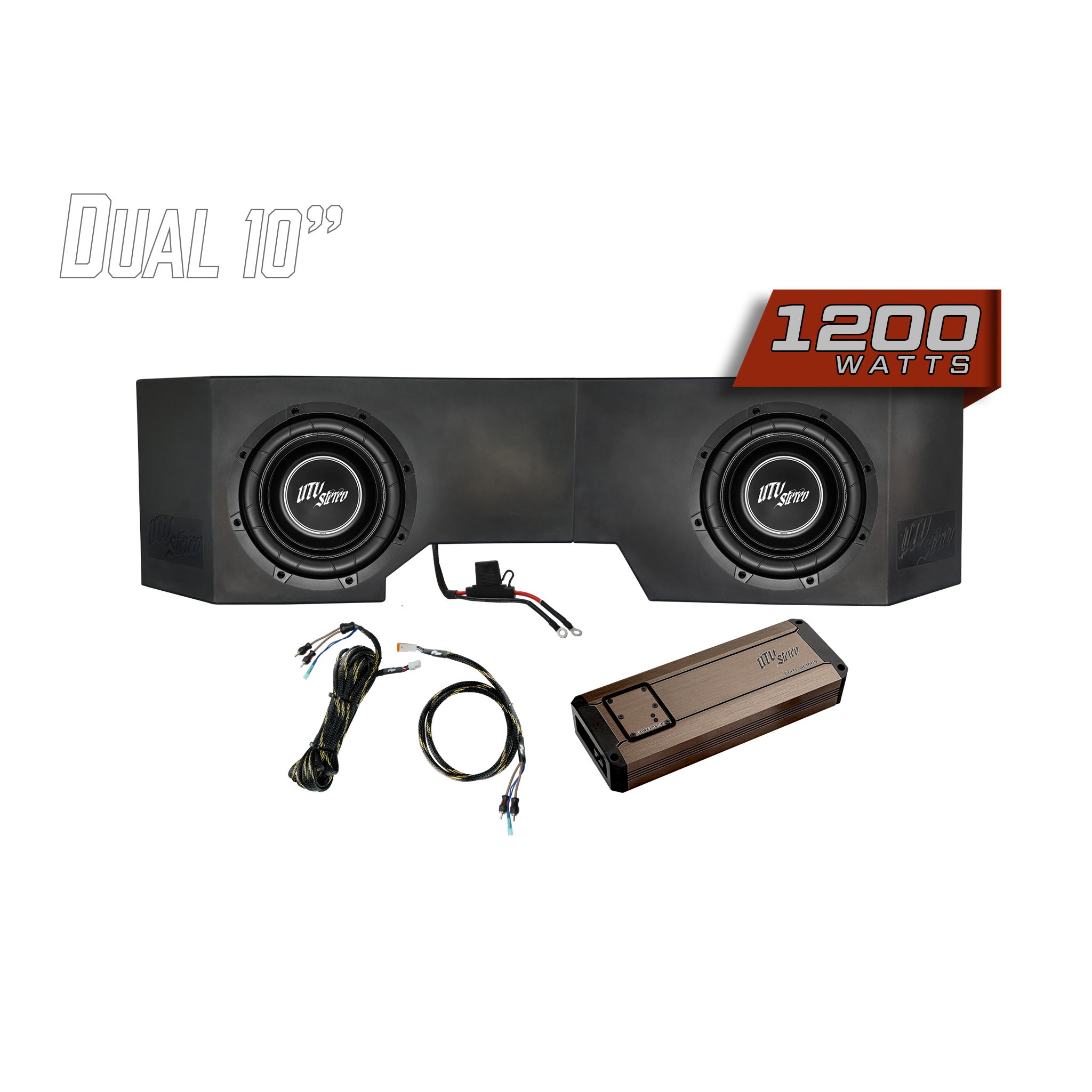 Can-Am® Defender HD10 1200W Dual 10" Subwoofer Kit | UTVS-DEF-SUB-1200-2
