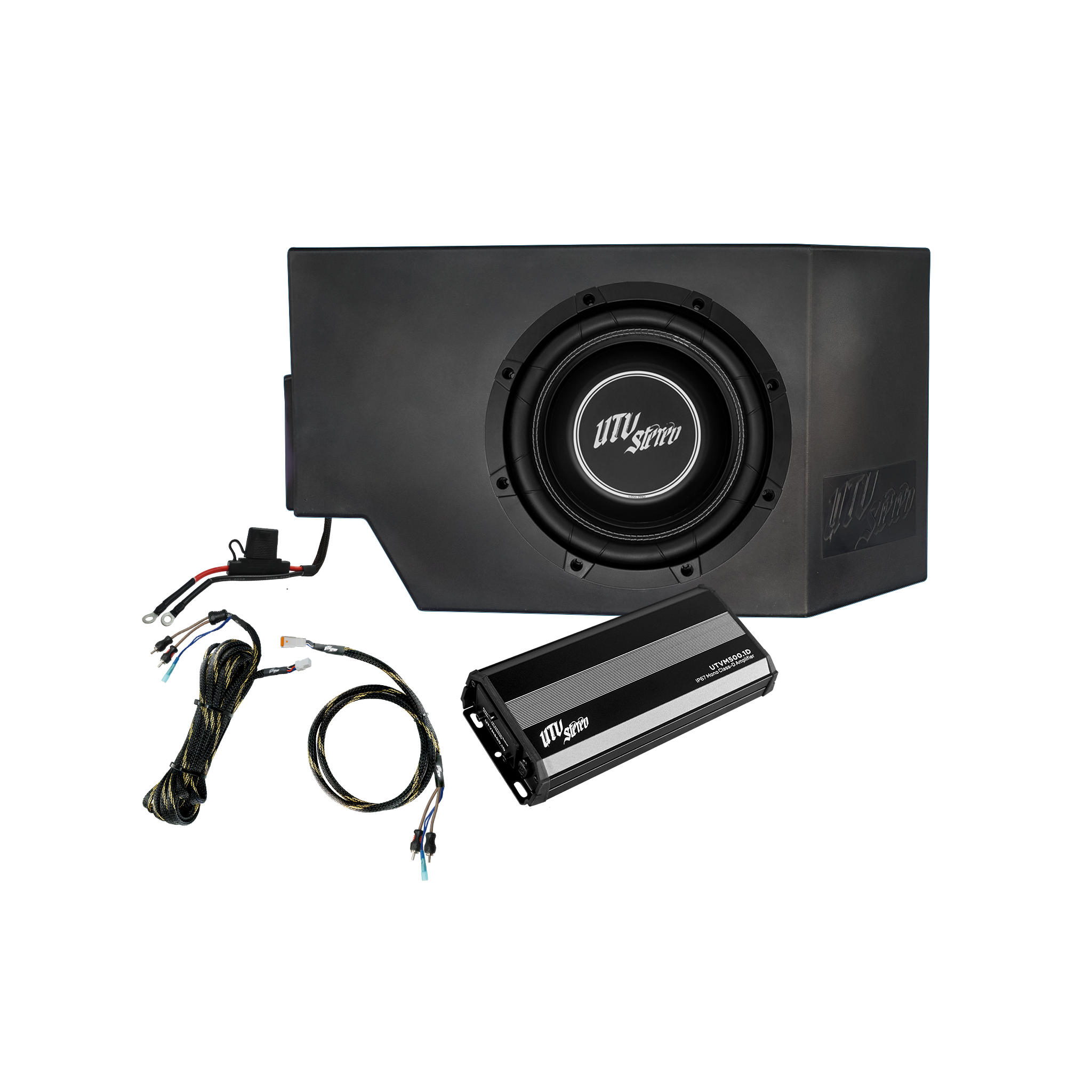 Can-Am® Defender HD10 500W Single Side 10" Subwoofer Kit | UTVS-DEF-SUB-500