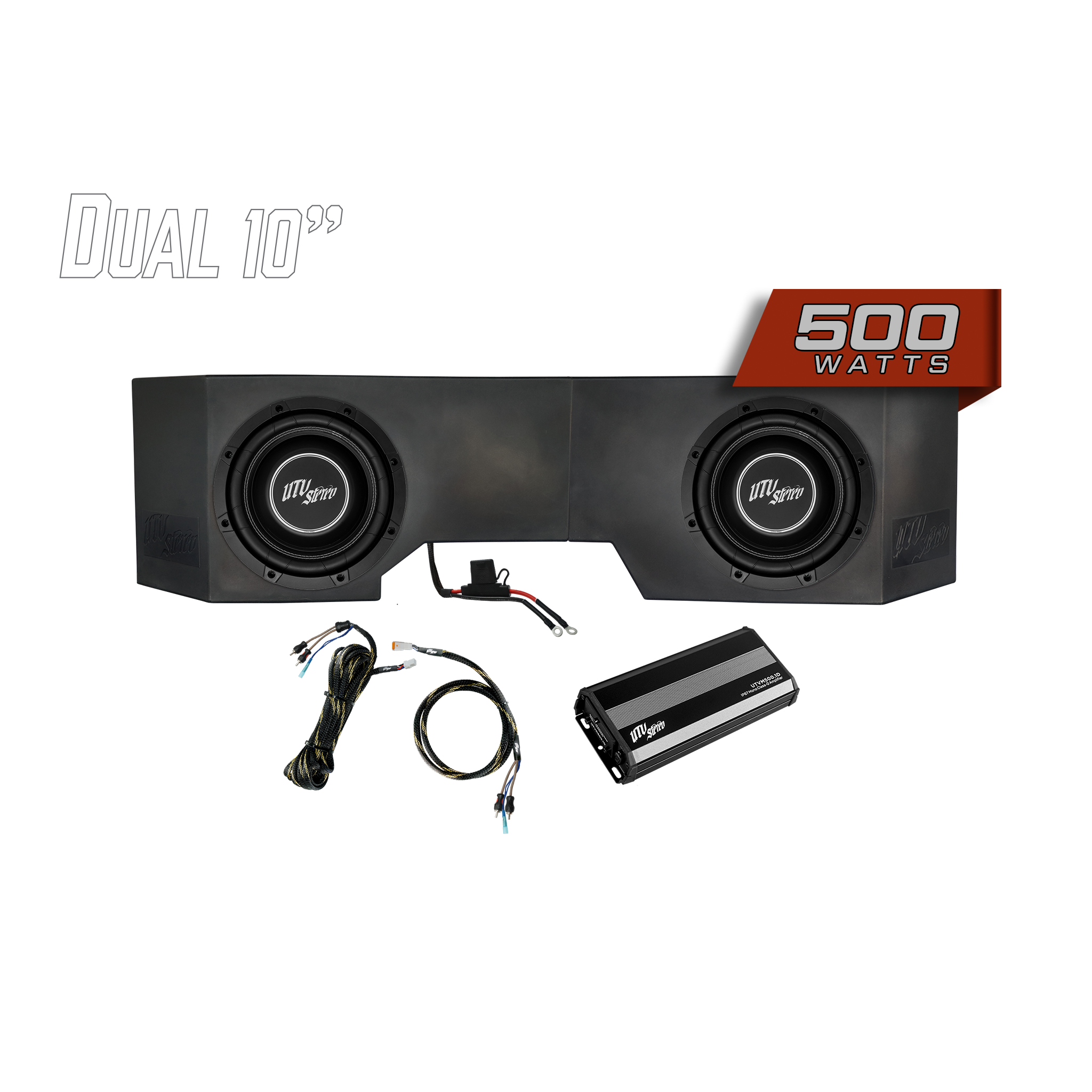 Can-Am® Defender HD10 500W Dual 10" Subwoofer Kit | UTVS-DEF-SUB-500-2