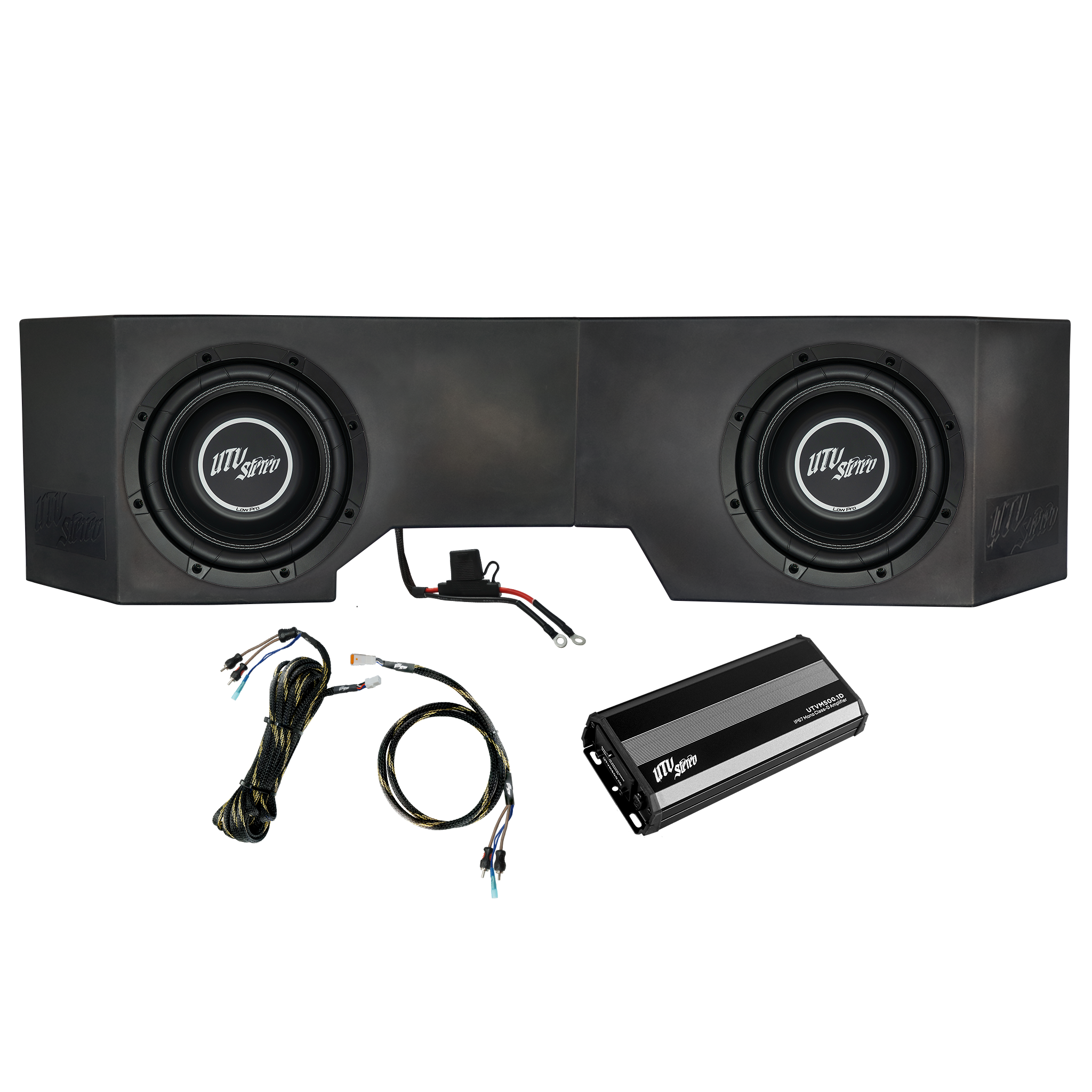 Can-Am® Defender HD10 500W Dual 10" Subwoofer Kit | UTVS-DEF-SUB-500-2