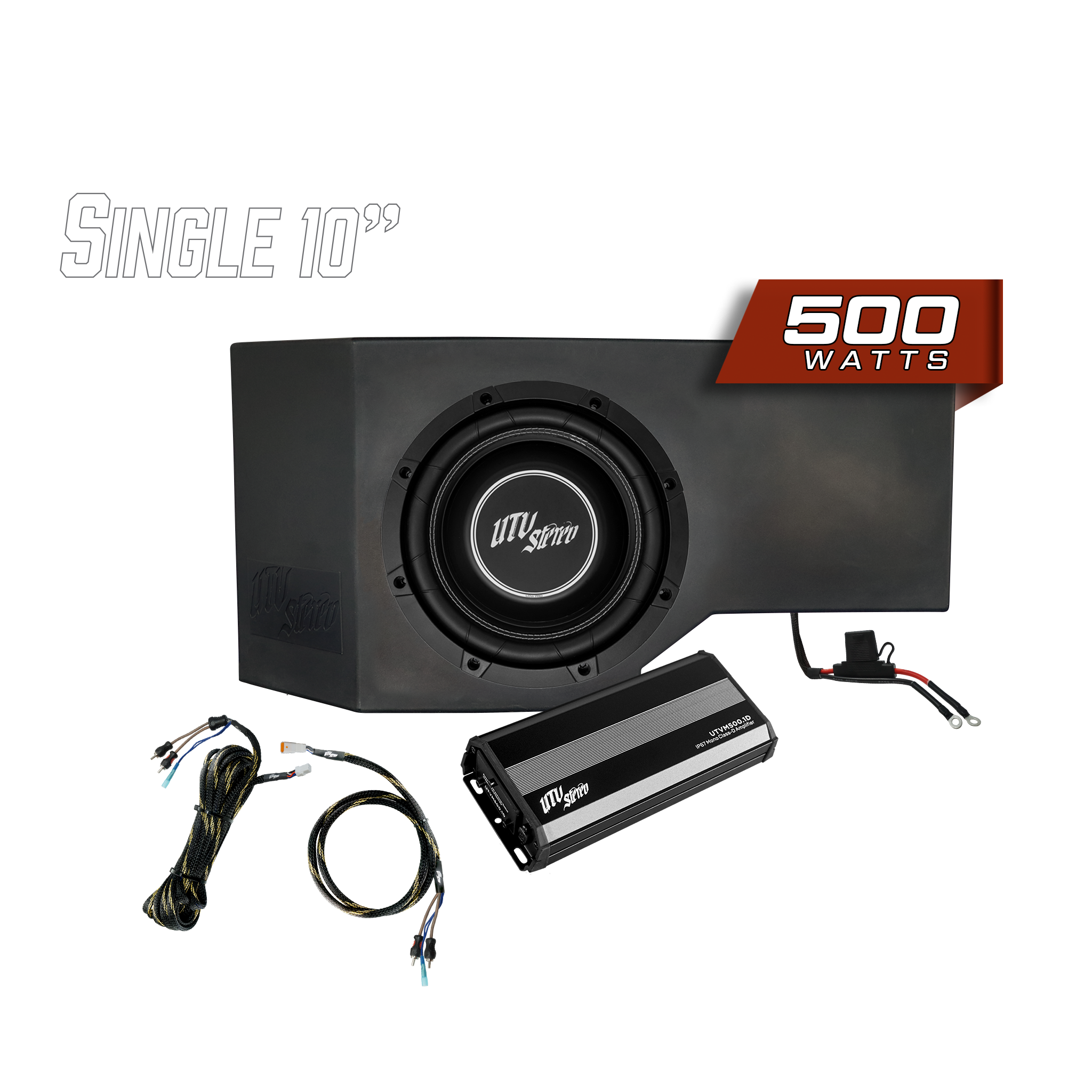 Can-Am® Defender HD10 500W Single Side 10" Subwoofer Kit | UTVS-DEF-SUB-500