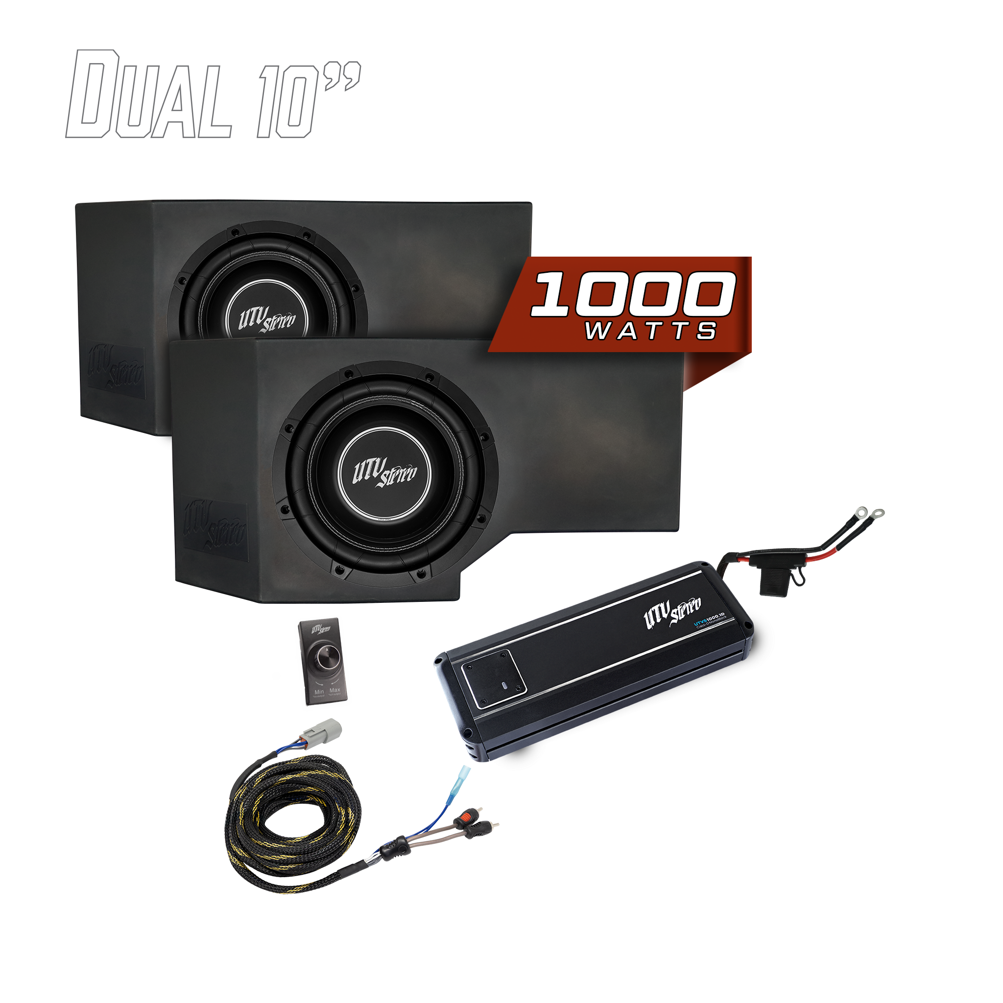 Can-Am® Defender HD11 1000W Dual 10" Subwoofer Kit | UTVS-DEF2-1000-2-GO