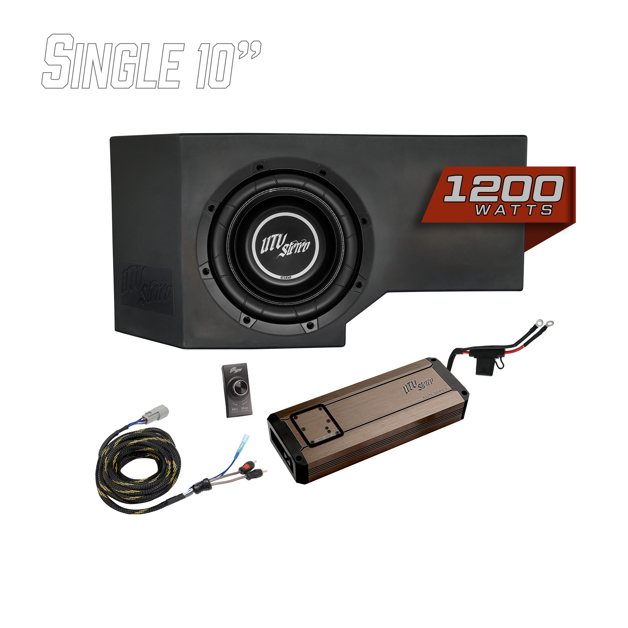 Can-Am® Defender HD11 1200W Single 10" Subwoofer Kit | UTVS-DEF2-1200-1-GO